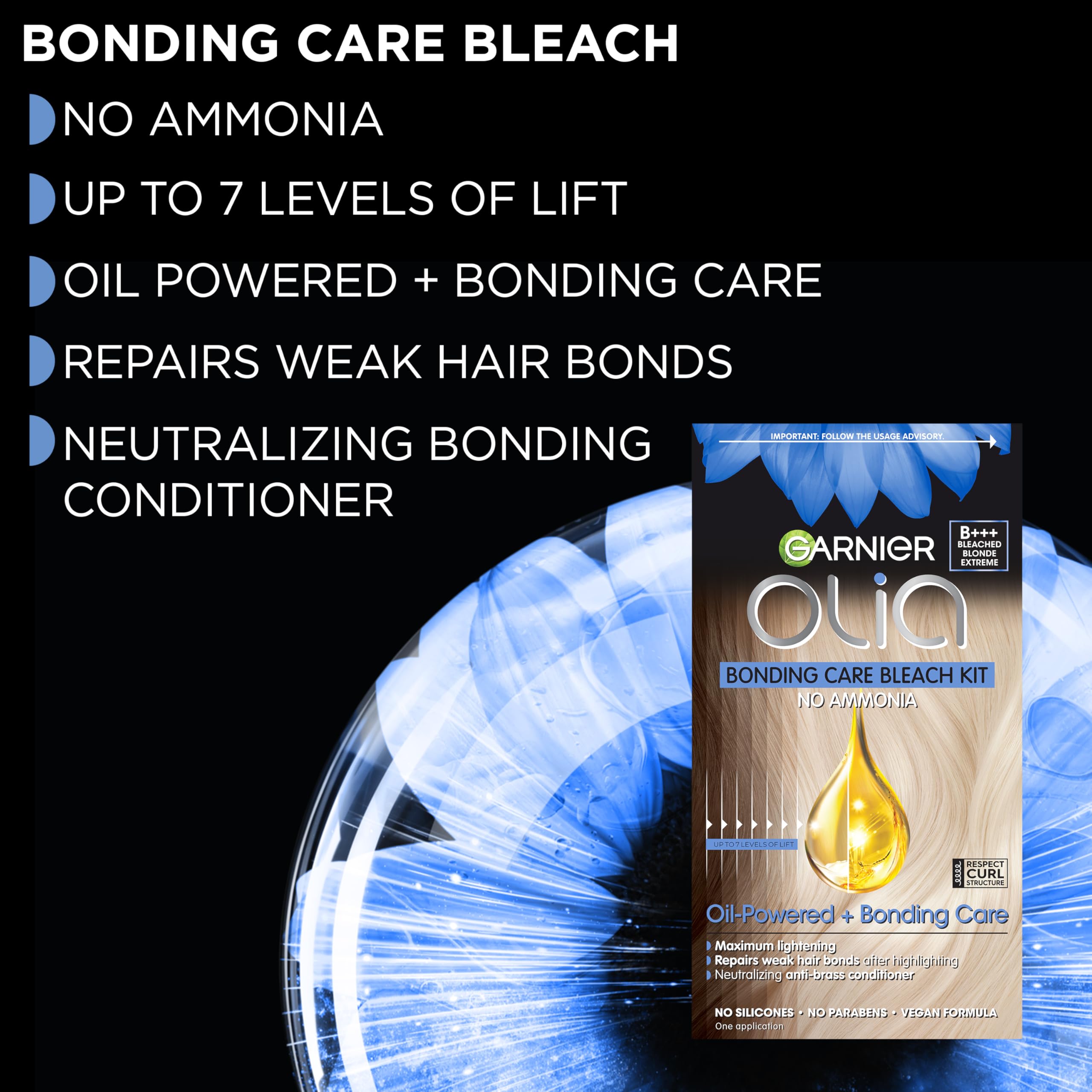 Foto 4 pulgar | Tinte Para El Cabello Garnier Olia Sin Amoniaco B+++ Bleach Blonde X2 - Venta Internacional.
