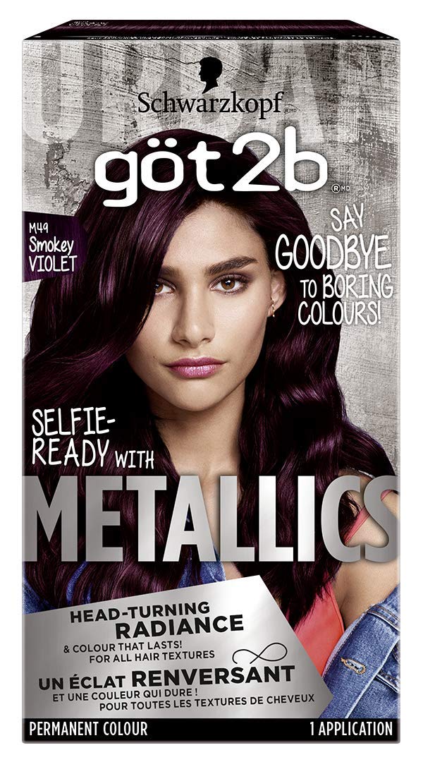 Foto 2 pulgar | Schwarzkopf Got2b Metallics Permanent Hair Color, M49 Smoky Violet - Venta Internacional.