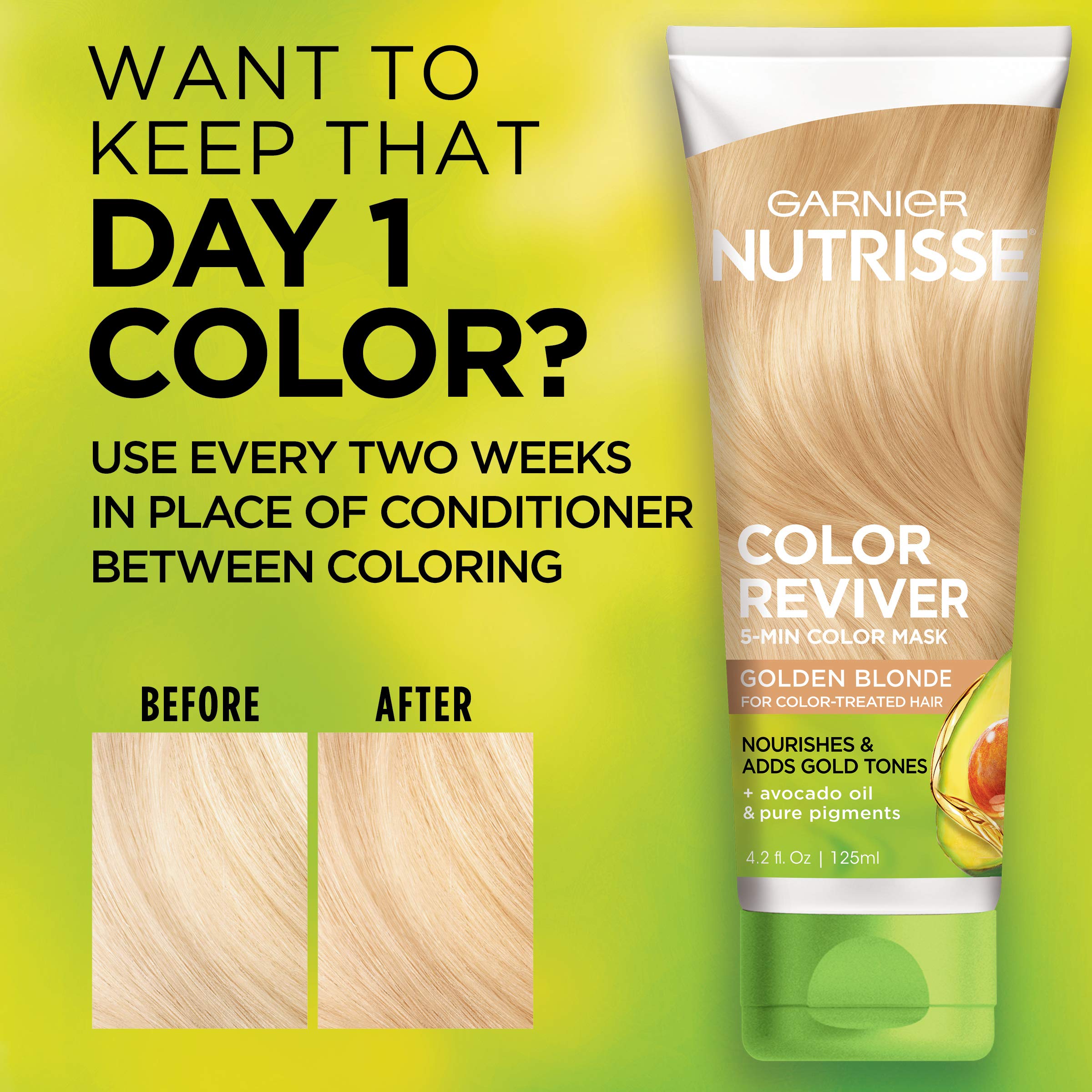 Foto 3 | Mascarilla Capilar Garnier Nutrisse Color Golden Blonde 125ml - Venta Internacional.
