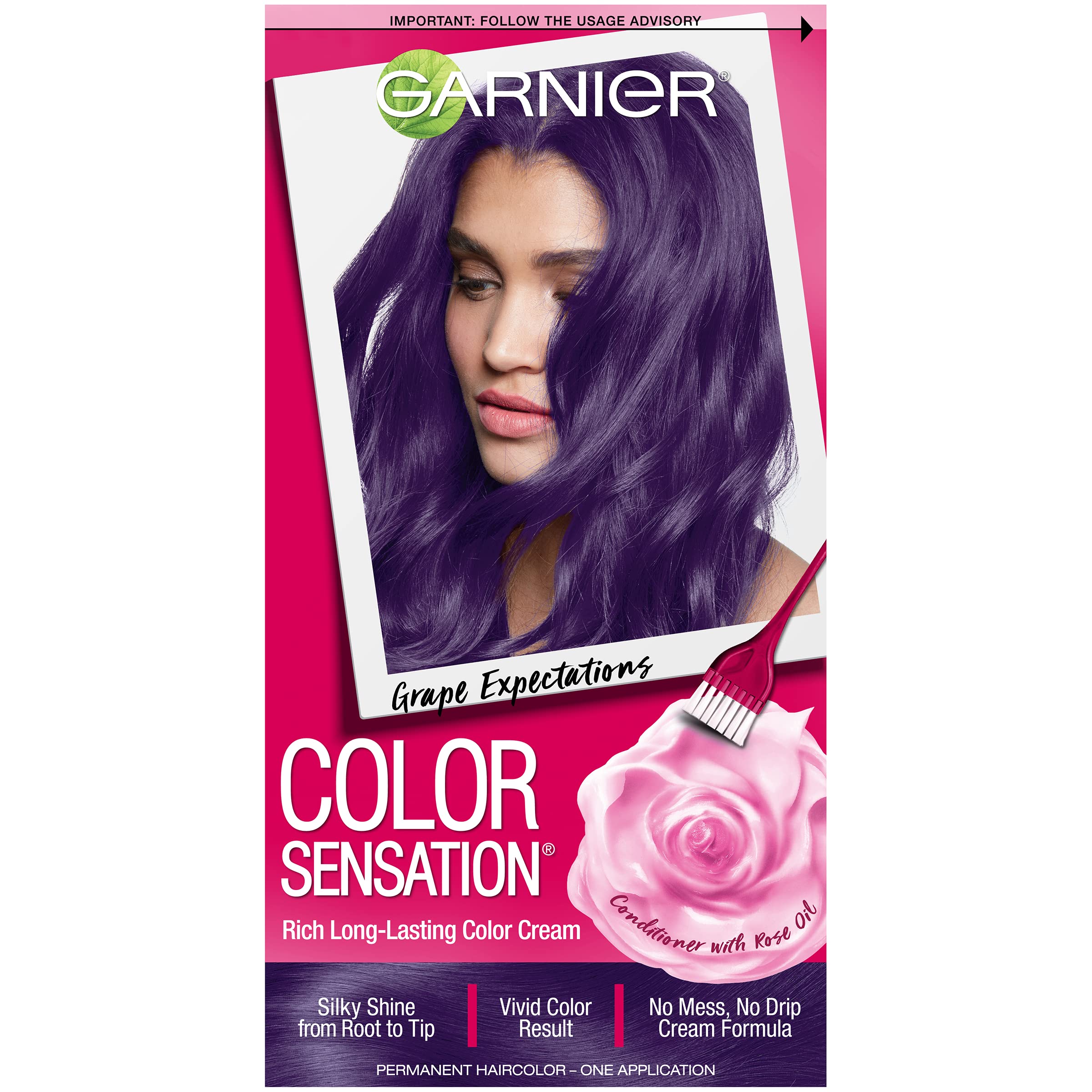 Foto 2 pulgar | Crema Para Teñir El Cabello Garnier Color Sensation 5.21 Grape Purple - Venta Internacional.