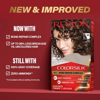 Foto 3 | Tinte Para El Cabello Revlon Colorsilk Con Bond Repair Complex 30 Dark Brown - Venta Internacional.