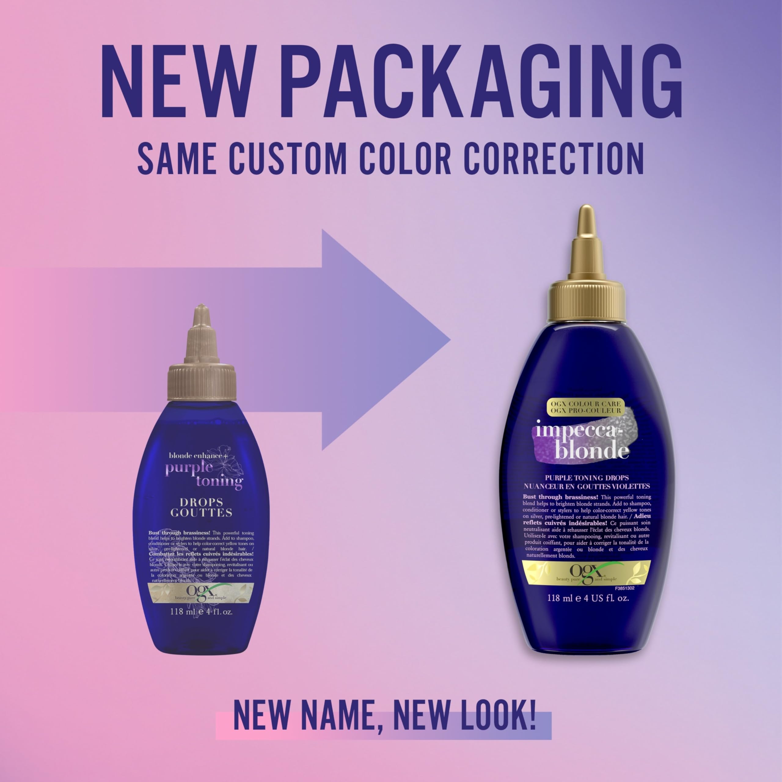Foto 3 | Gotas Tonificantes OGX Impecca-Blonde Purple para Rubias 120 ml - Venta Internacional