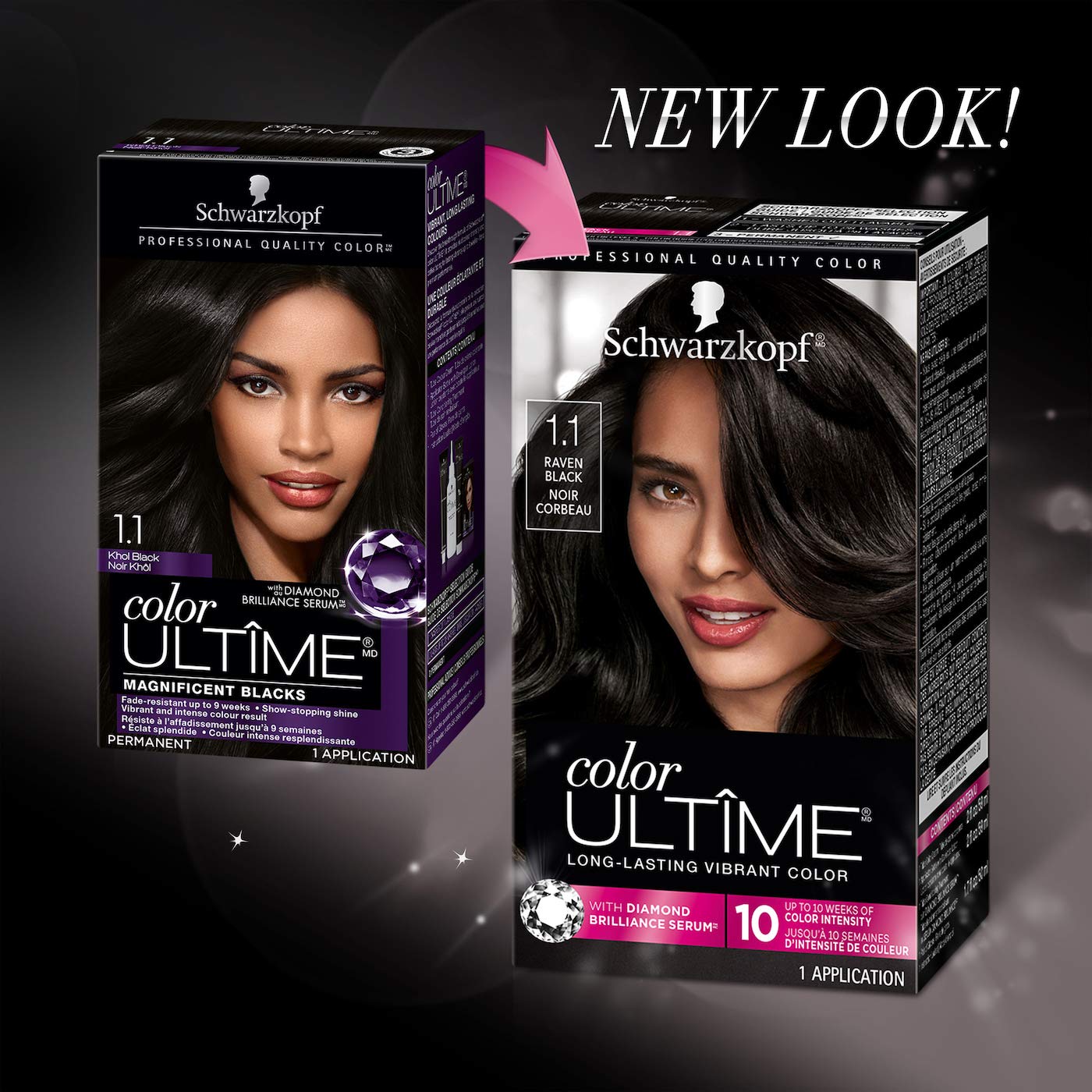 Foto 2 | Tinte Para El Cabello Schwarzkopf Color Ultime 1.1 Raven Black 1 App - Venta Internacional.