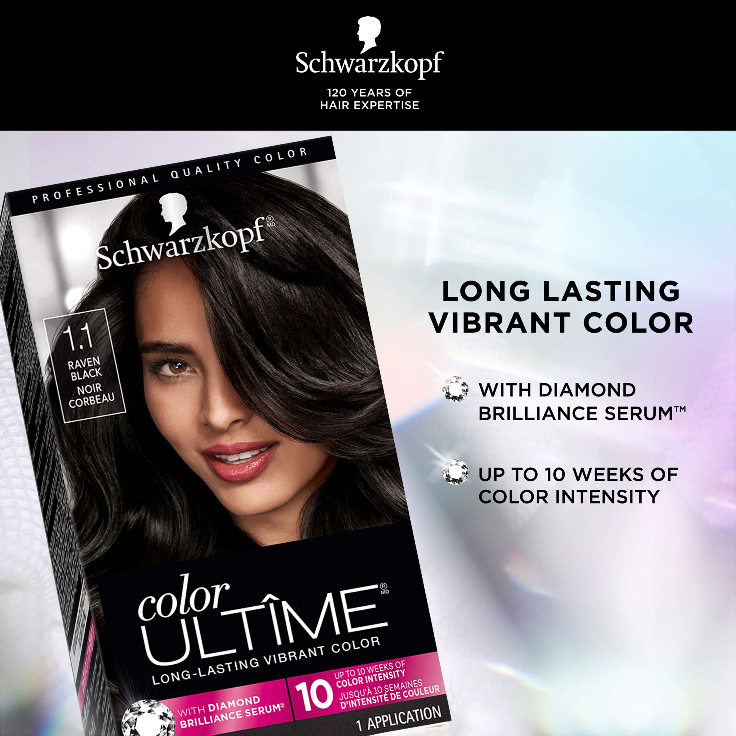 Foto 3 | Tinte Para El Cabello Schwarzkopf Color Ultime 1.1 Raven Black 1 App - Venta Internacional.
