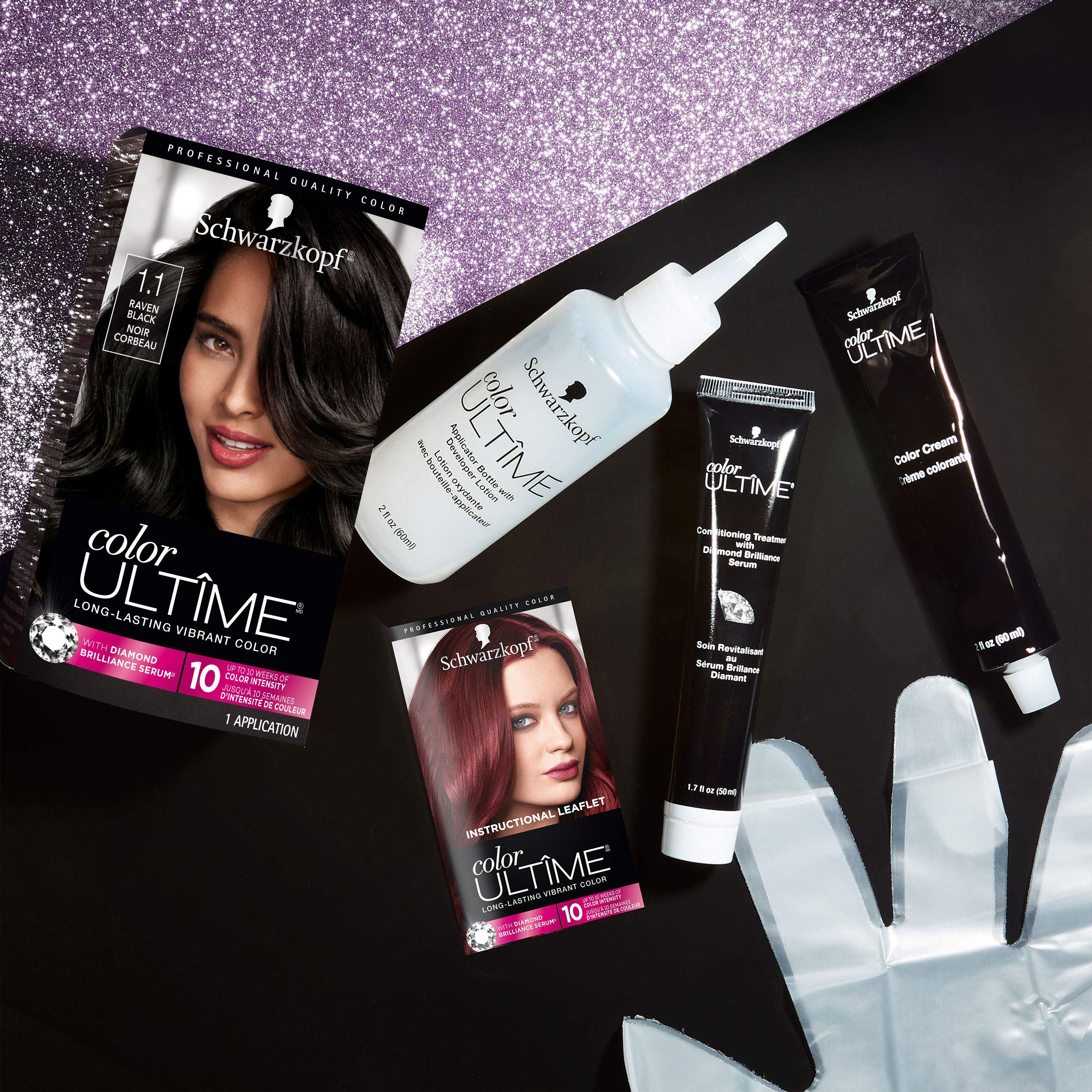 Foto 4 | Tinte Para El Cabello Schwarzkopf Color Ultime 1.1 Raven Black 1 App - Venta Internacional.