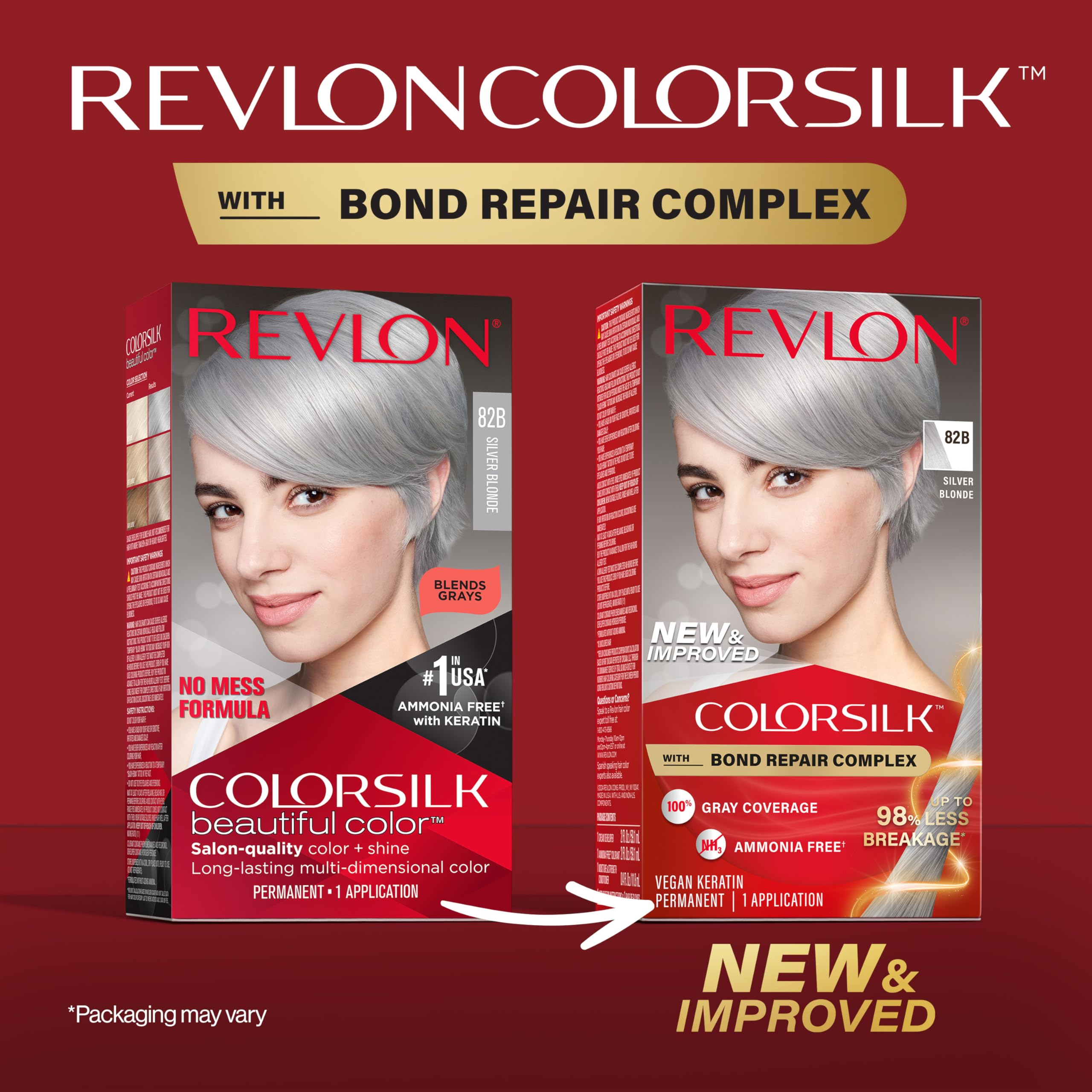 Foto 3 pulgar | Tinte Para El Cabello Revlon Colorsilk 82b, Rubio Plateado, Cobertura 100% Gris - Venta Internacional.