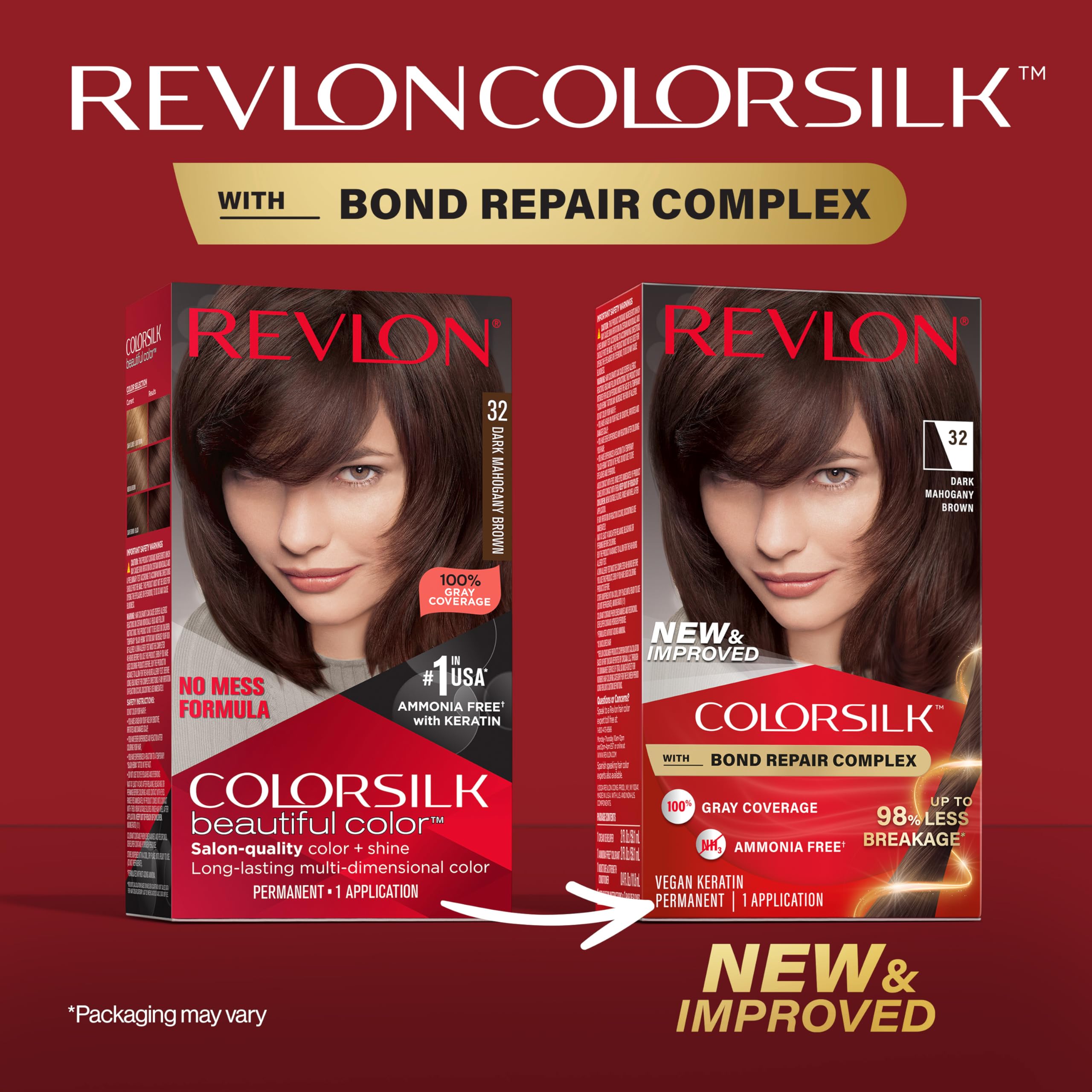 Foto 3 pulgar | Tinte Para El Cabello Revlon Colorsilk W/ Bond Repair Complex 32 Dark Brown - Venta Internacional.
