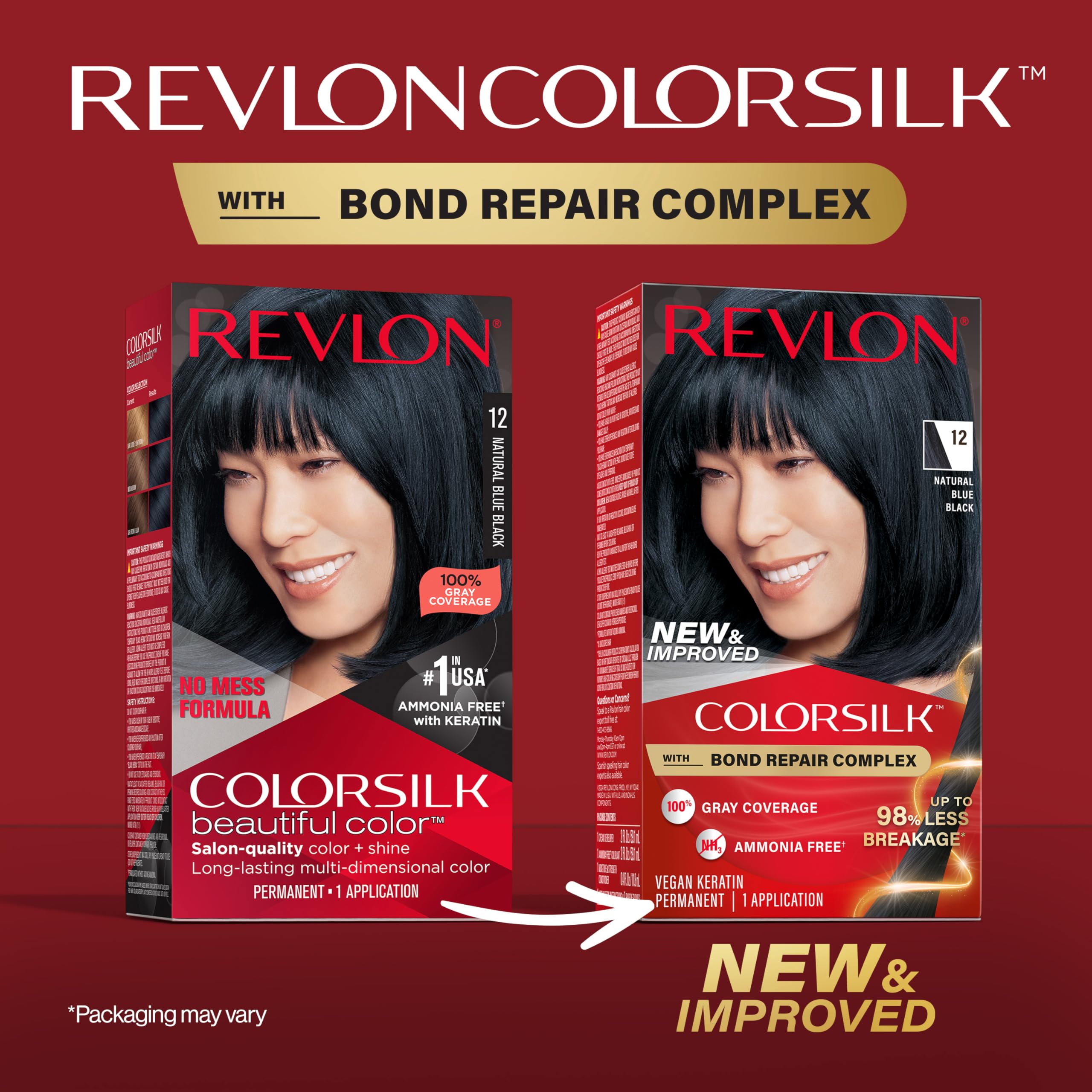 Foto 3 pulgar | Tinte Para El Cabello Revlon Colorsilk Con Complejo Reparador De Uniones, Azul Y Negro - Venta Internacional.