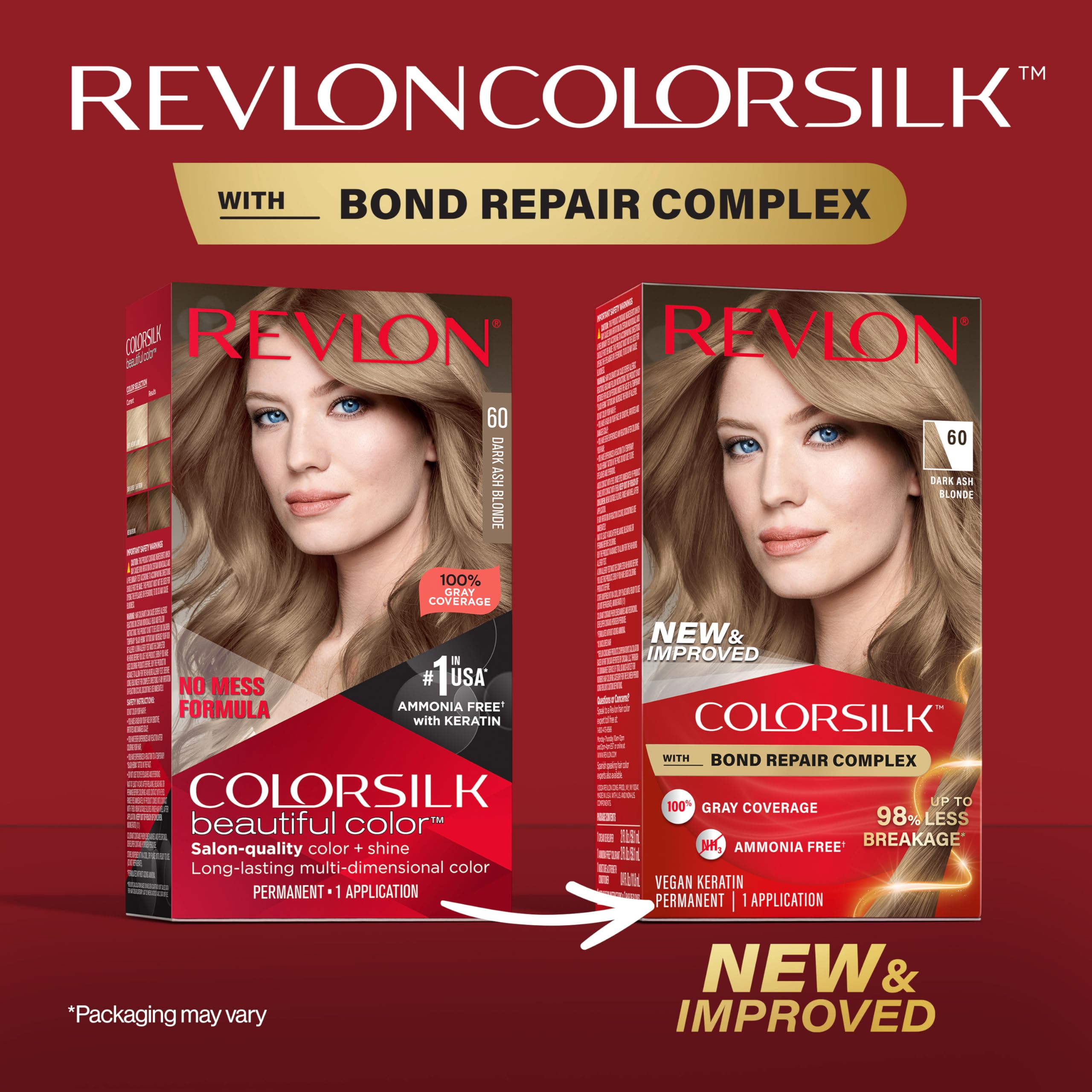 Foto 3 pulgar | Tinte Para El Cabello Revlon Colorsilk 60 Rubio Cenizo Oscuro 100% Gris Cover - Venta Internacional.
