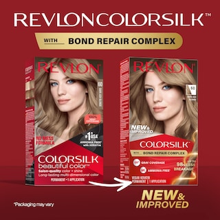Foto 2 | Tinte Para El Cabello Revlon Colorsilk 60 Rubio Cenizo Oscuro 100% Gris Cover - Venta Internacional.