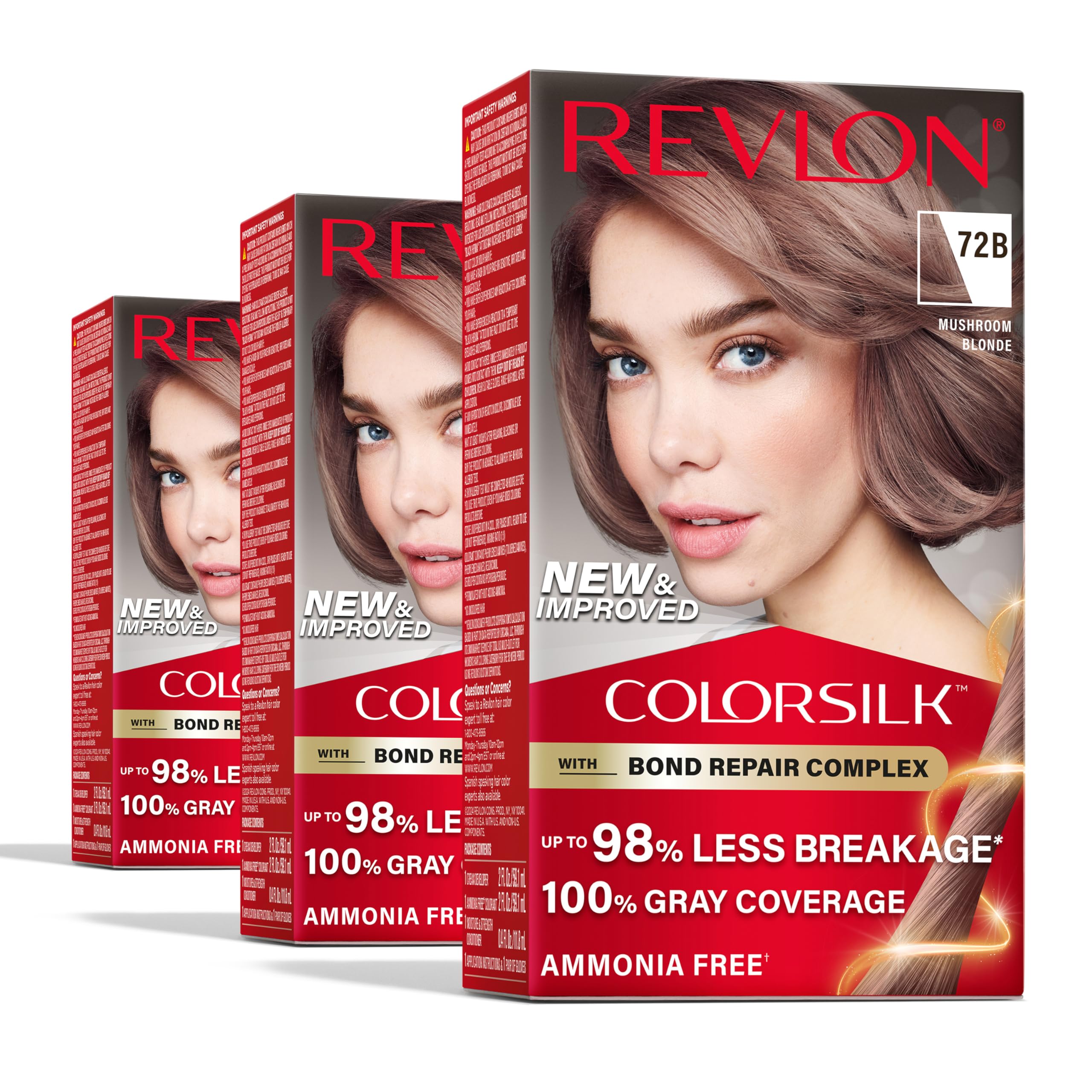 Foto 2 pulgar | Tinte Para El Cabello Revlon Colorsilk W/ Bond Repair Complex 72b Mushroom - Venta Internacional.