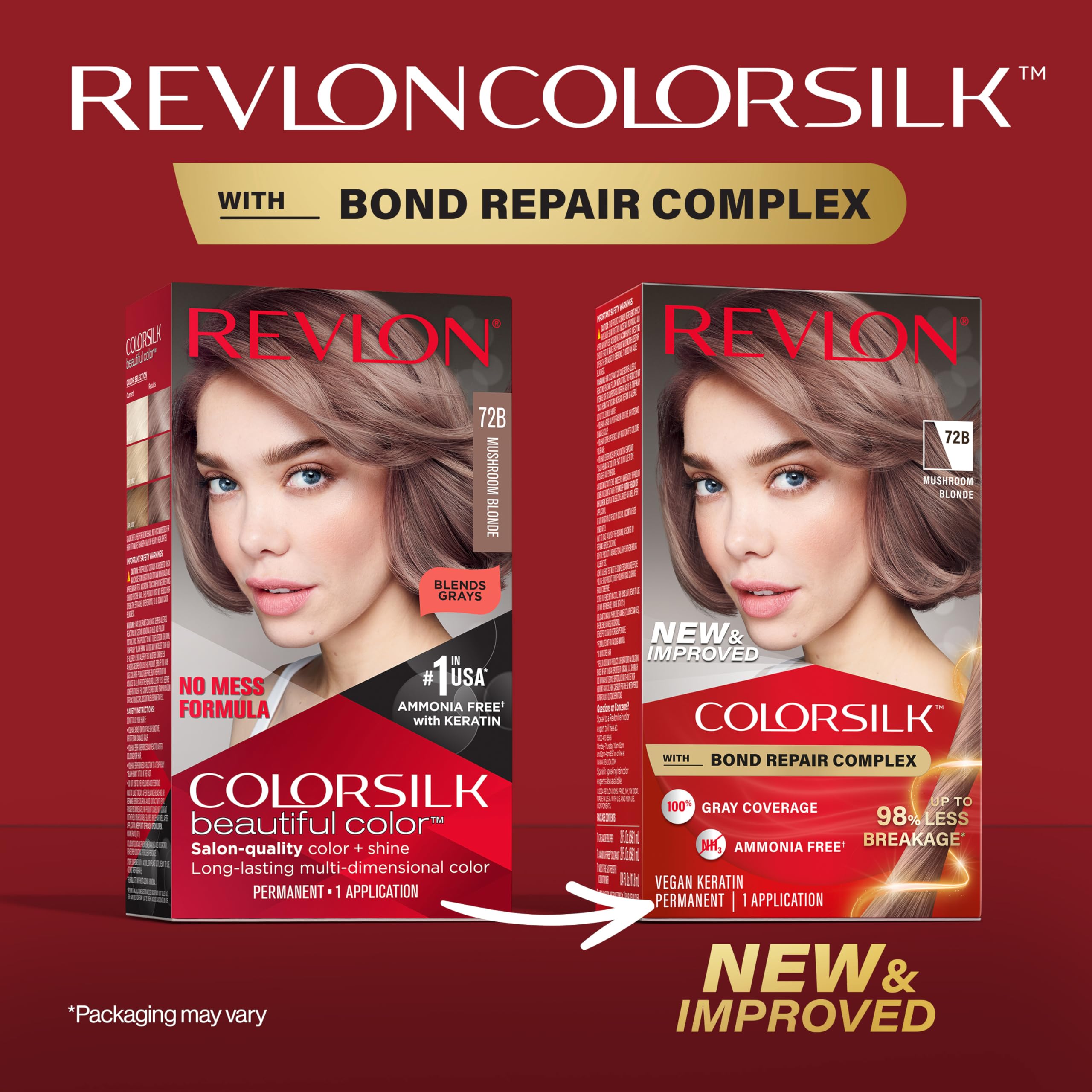 Foto 3 pulgar | Tinte Para El Cabello Revlon Colorsilk W/ Bond Repair Complex 72b Mushroom - Venta Internacional.