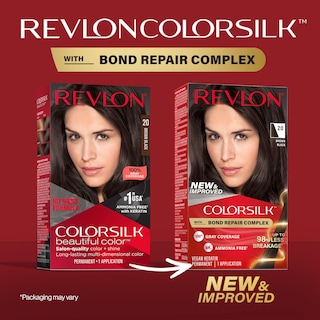 Foto 2 | Tinte Para El Cabello Revlon Colorsilk Con Complejo Reparador De Uniones 20, Marrón Y Negro - Venta Internacional.