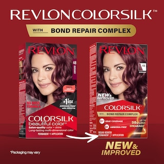 Foto 2 | Tinte Para El Cabello Revlon Colorsilk Con Bond Repair Complex 48 Burgundy - Venta Internacional.