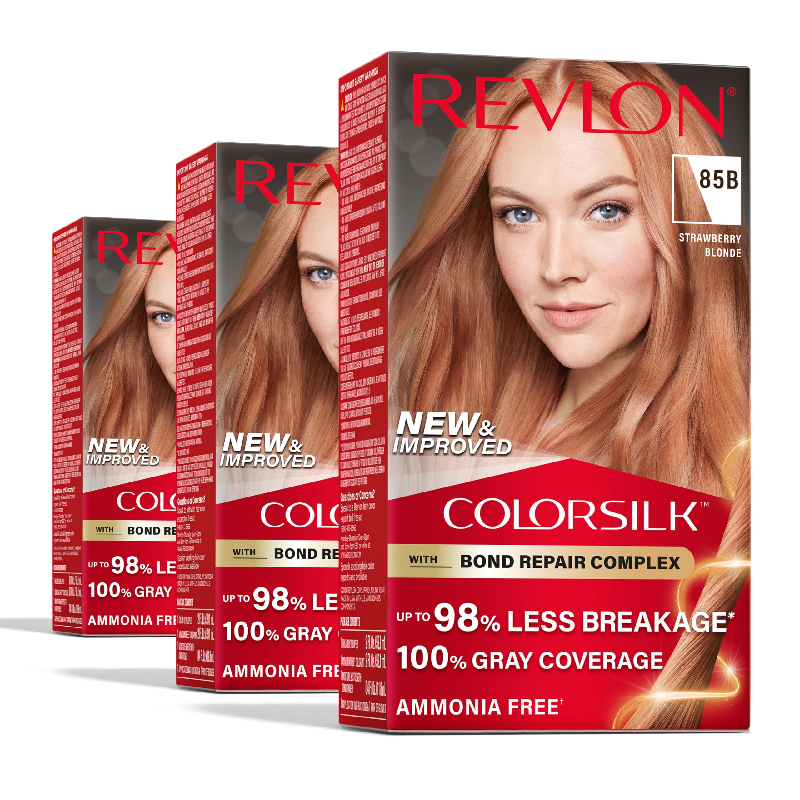 Foto 2 pulgar | Tinte Para El Cabello Revlon Colorsilk 85b Rubio Fresa (paquete De 3) - Venta Internacional.