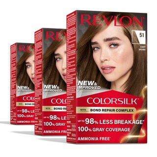 Foto 1 | Tinte Para El Cabello Revlon Colorsilk 51, Marrón Claro, Cobertura 100% Gris - Venta Internacional.