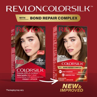 Foto 2 | Tinte Para El Cabello Revlon Colorsilk 51, Marrón Claro, Cobertura 100% Gris - Venta Internacional.