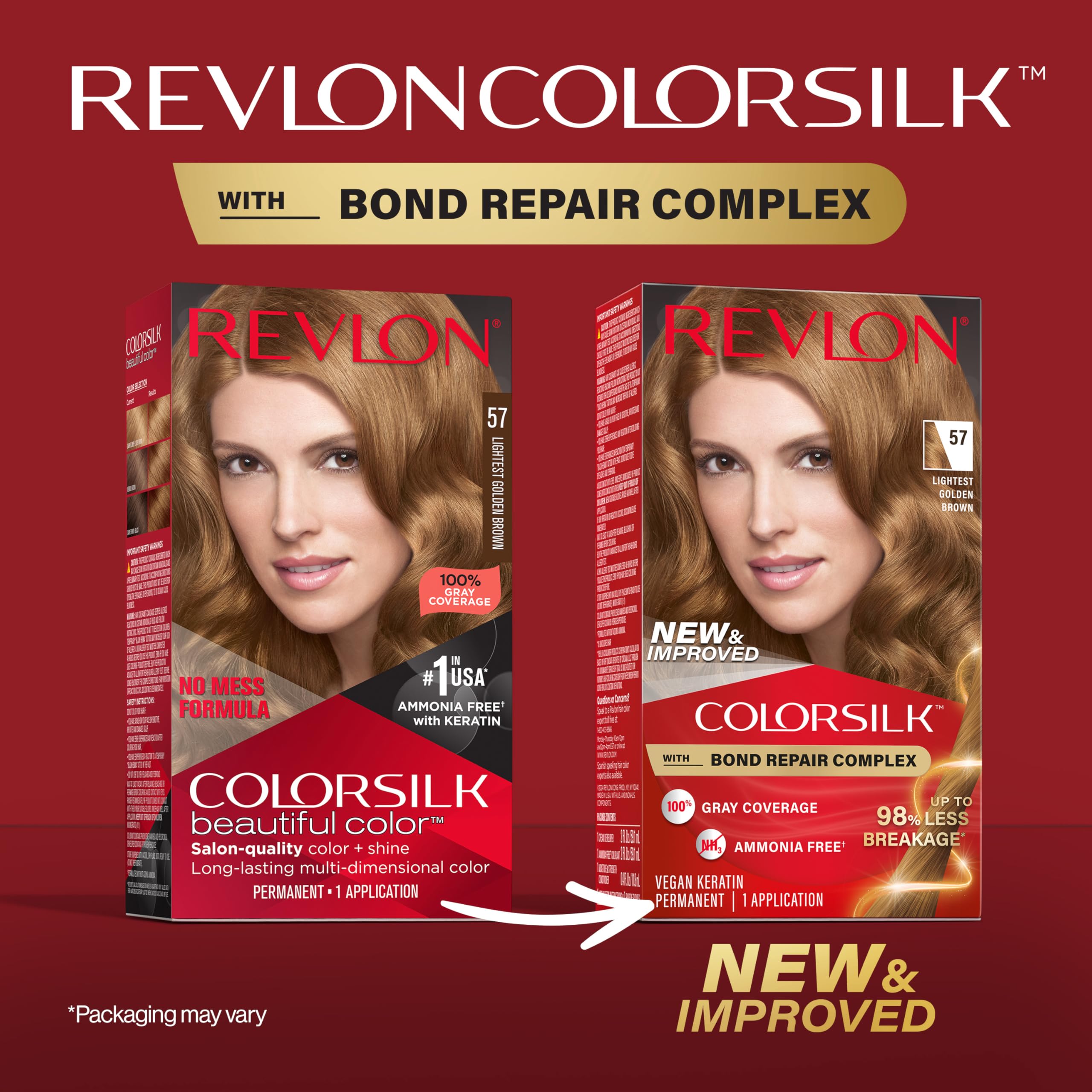 Foto 3 pulgar | Tinte Para El Cabello Revlon Colorsilk 57 Lighest Golden Brown (paquete De 3) - Venta Internacional.