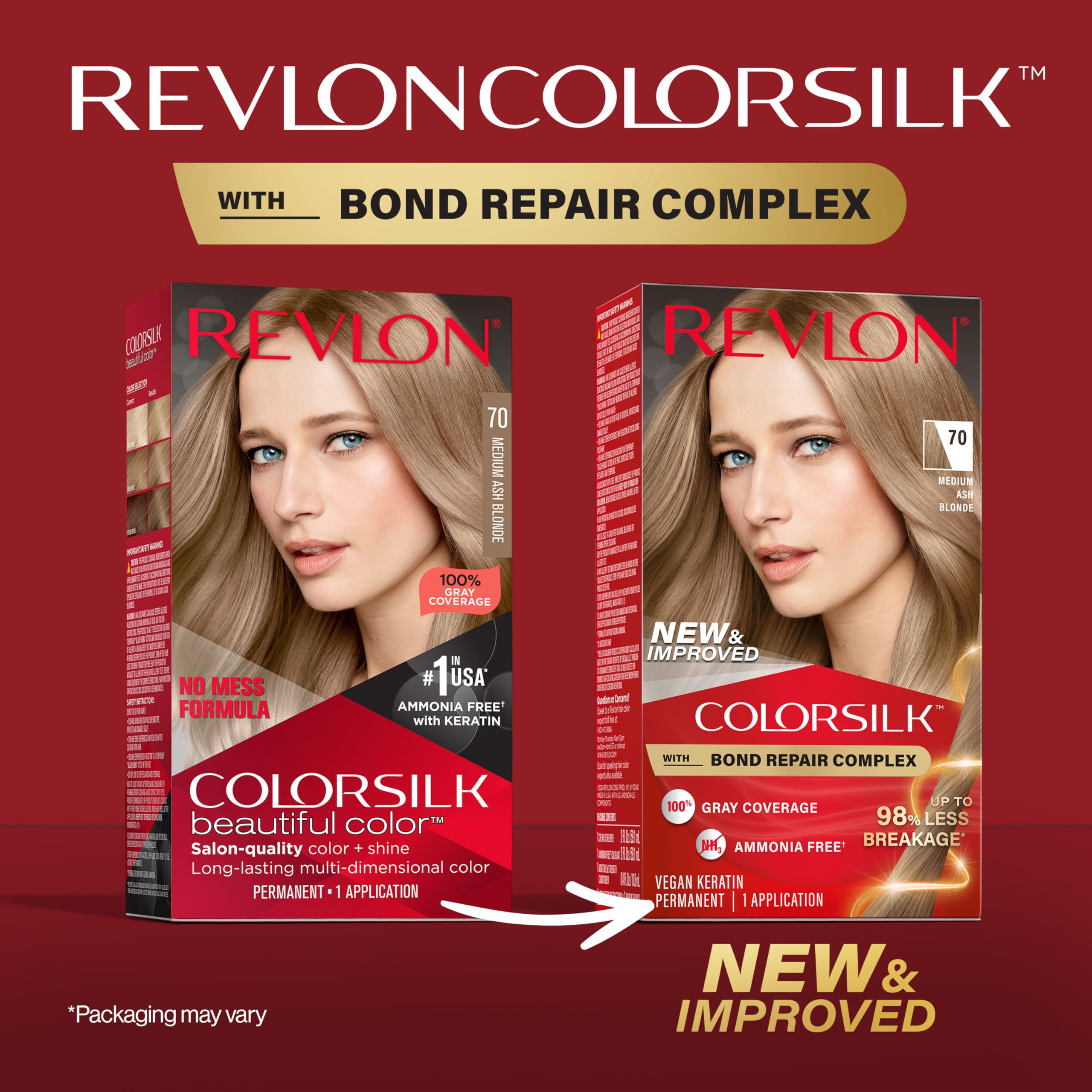 Foto 3 pulgar | Tinte Para El Cabello Revlon Colorsilk 70 Medium Ash Rubio 100% Gris - Venta Internacional.