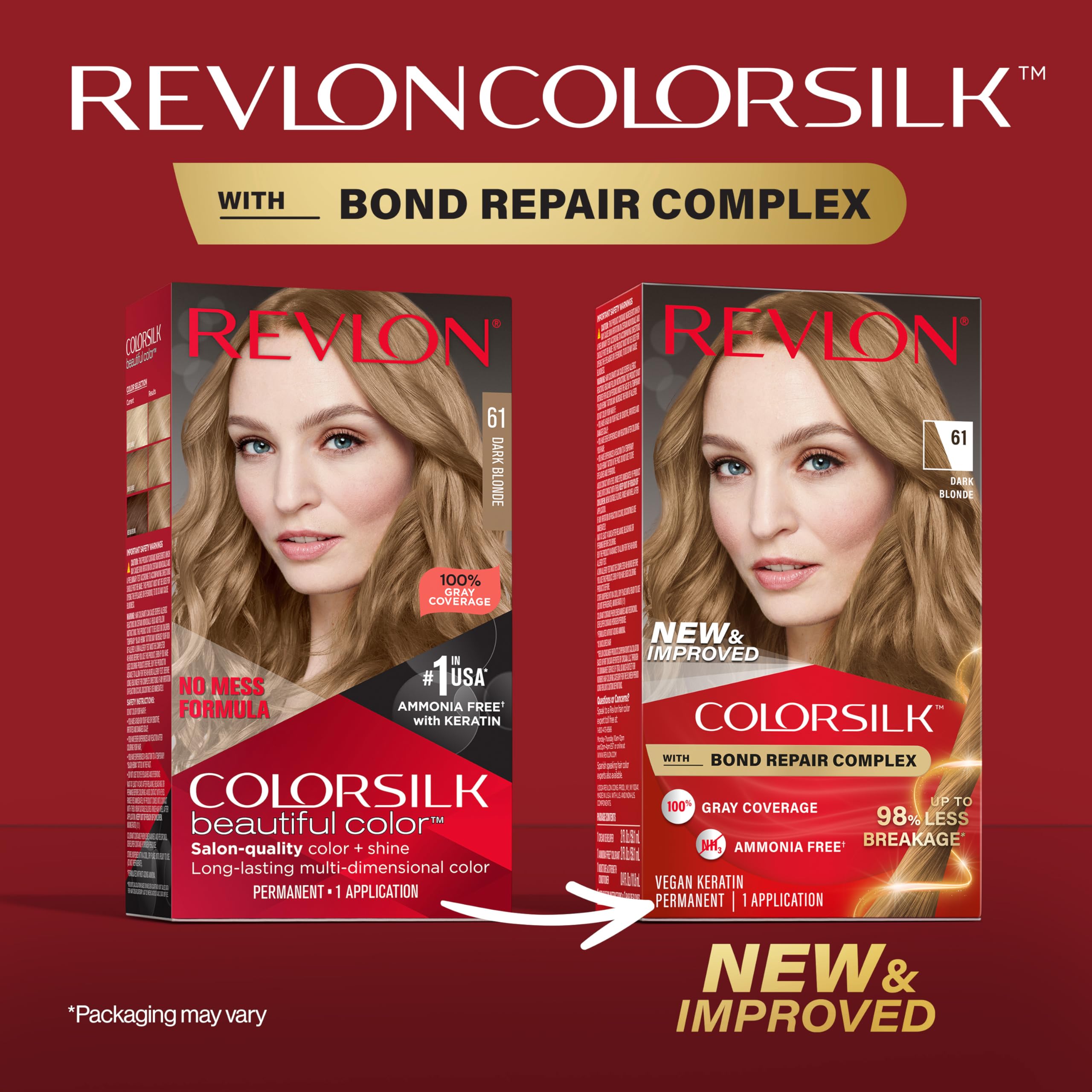 Foto 3 pulgar | Tinte Para El Cabello Revlon Colorsilk 61 Rubio Oscuro Con Cobertura 100% Gris - Venta Internacional.