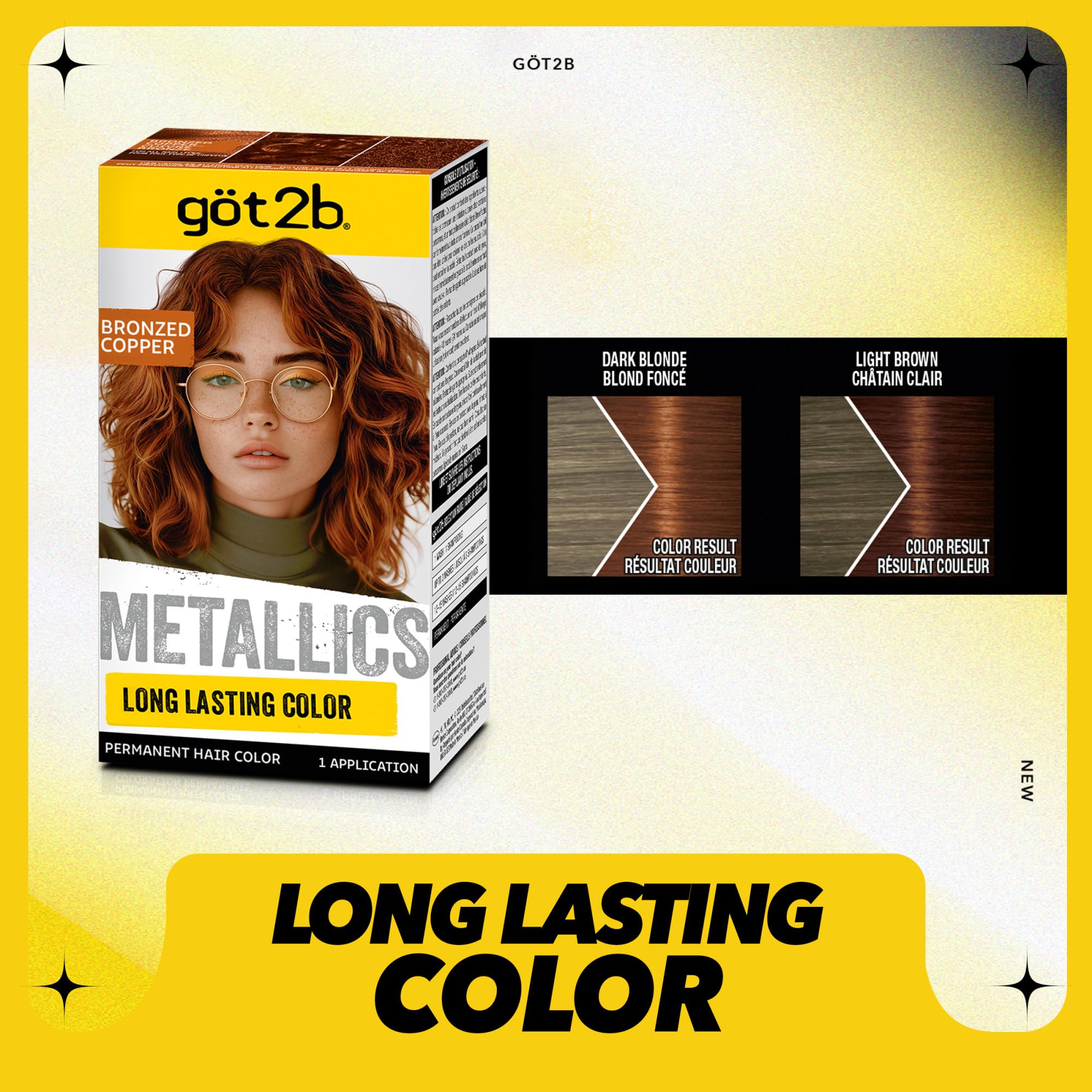 Foto 3 pulgar | Tinte Para El Cabello Got2b Metallics, Cobre Bronceado Permanente - Venta Internacional.