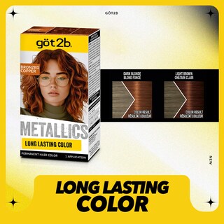 Foto 2 | Tinte Para El Cabello Got2b Metallics, Cobre Bronceado Permanente - Venta Internacional.