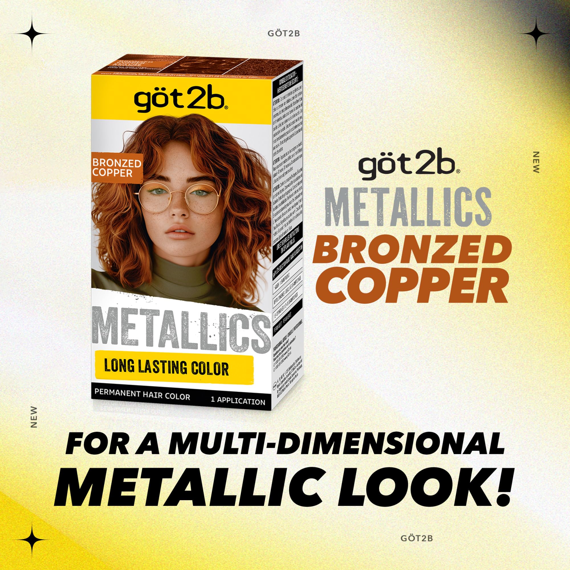 Foto 7 pulgar | Tinte Para El Cabello Got2b Metallics, Cobre Bronceado Permanente - Venta Internacional.