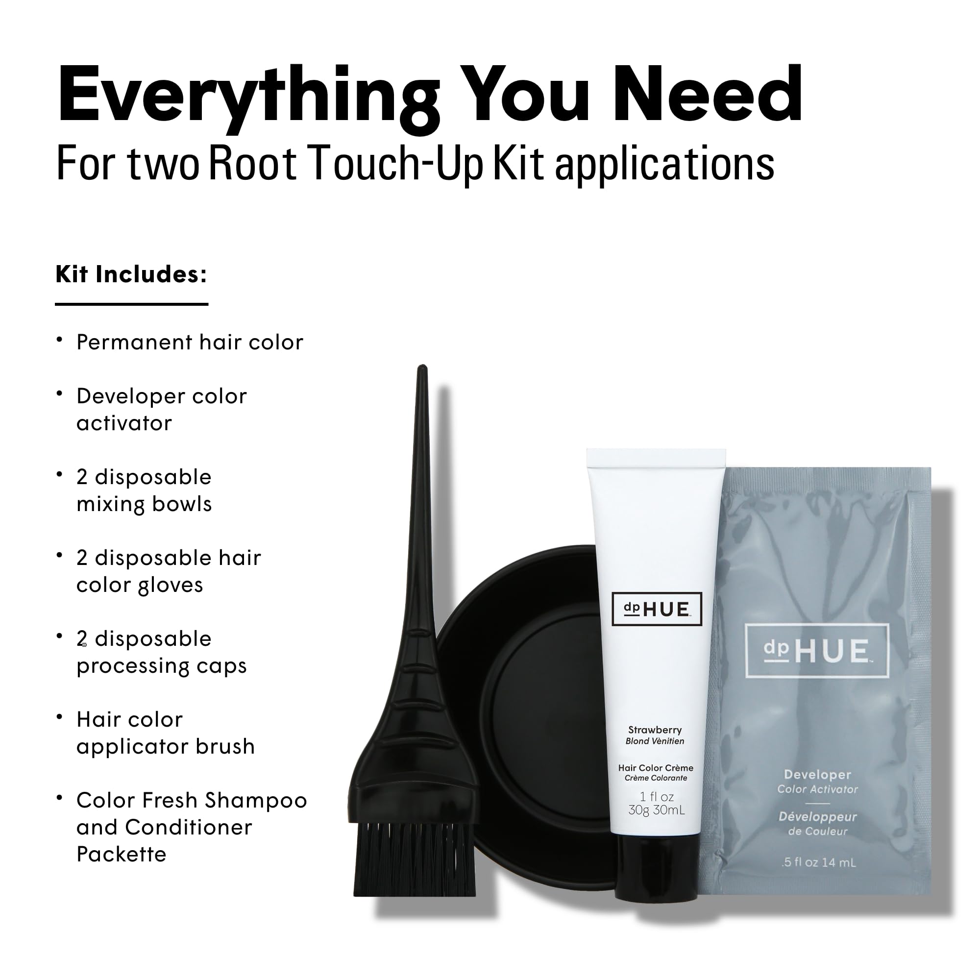 Foto 7 pulgar | Brillo Para El Cabello Dphue Gloss+ Marrón Medio Con Kit De Retoque De Raíces - Venta Internacional.