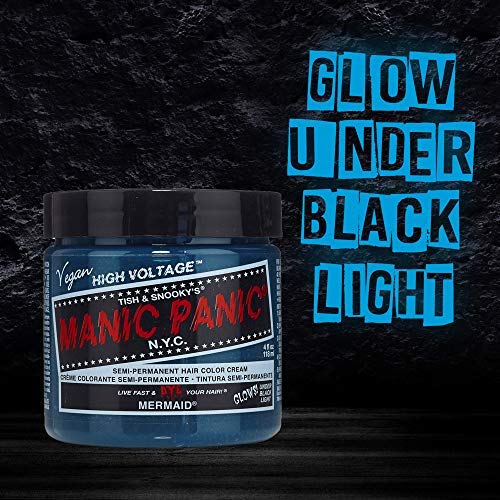 Foto 6 pulgar | Tinte Para El Cabello Manic Panic Classic Mermaid Neon Ocean Blue 118ml - Venta Internacional.