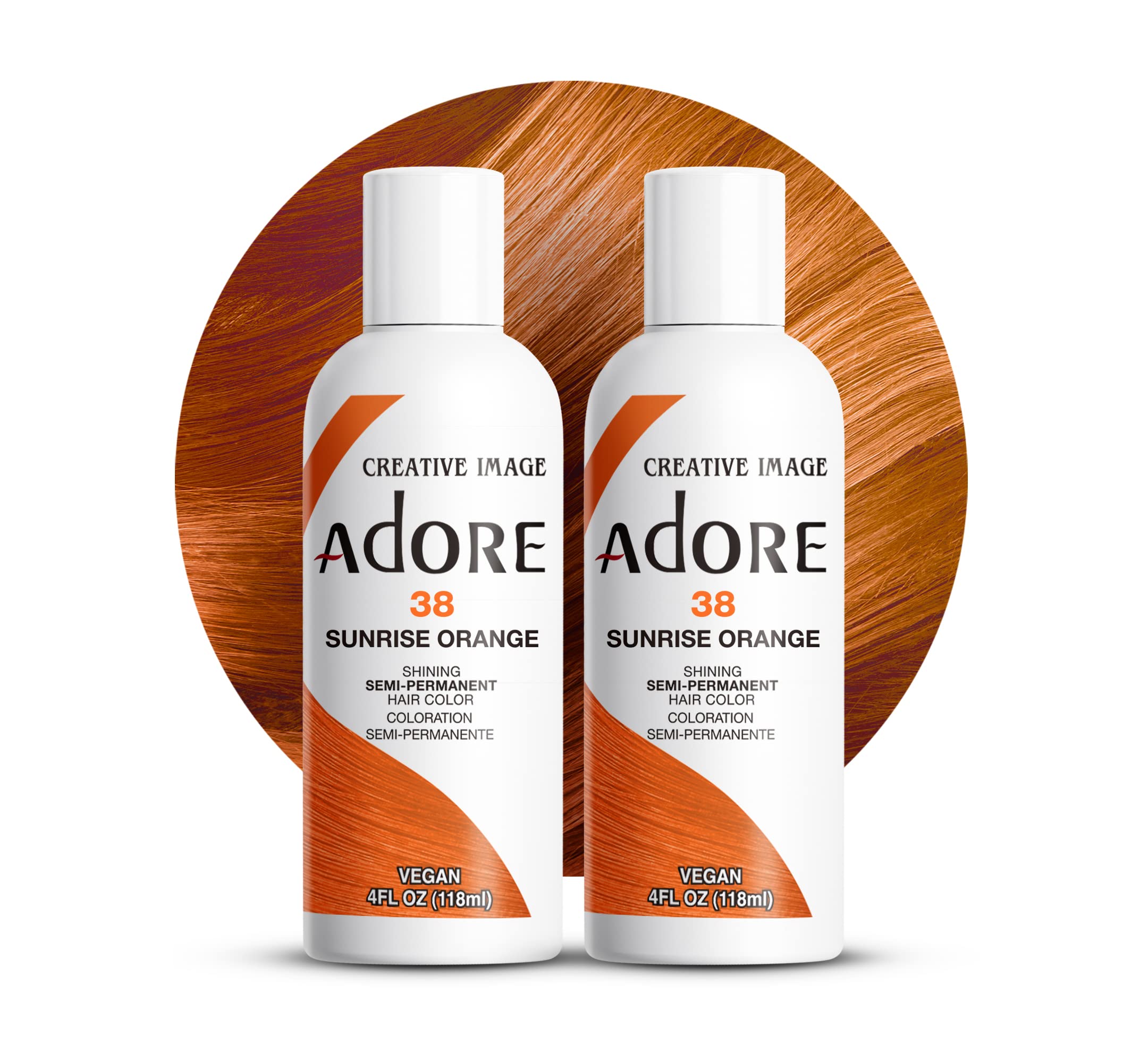 Foto 2 pulgar | Tinte Para El Cabello Adore Semi Permanent Sunsine Orange, 118 Ml (paquete De 2) - Venta Internacional.