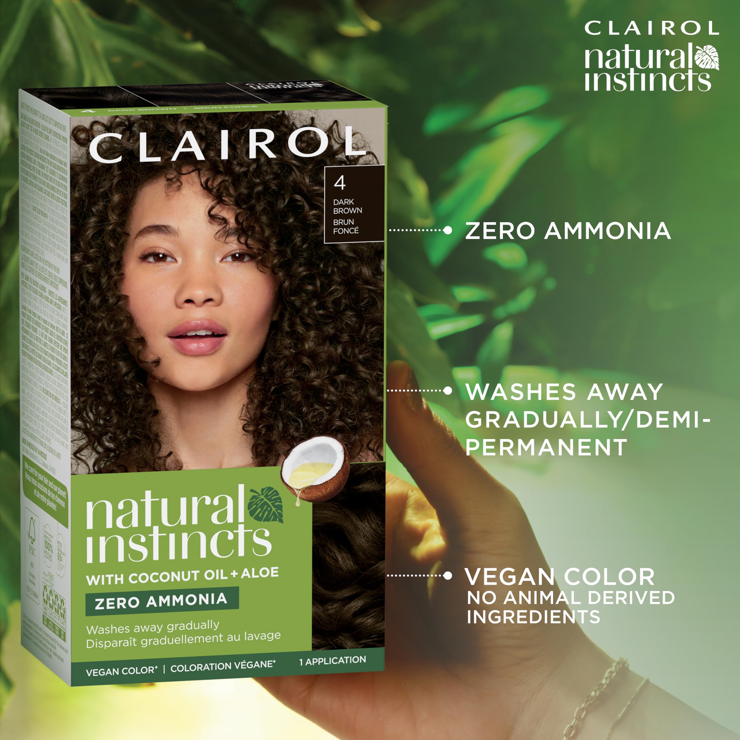 Foto 6 pulgar | Tinte Para El Cabello Clairol Natural Instincts Demi-permanent 6g Brown X3 - Venta Internacional.