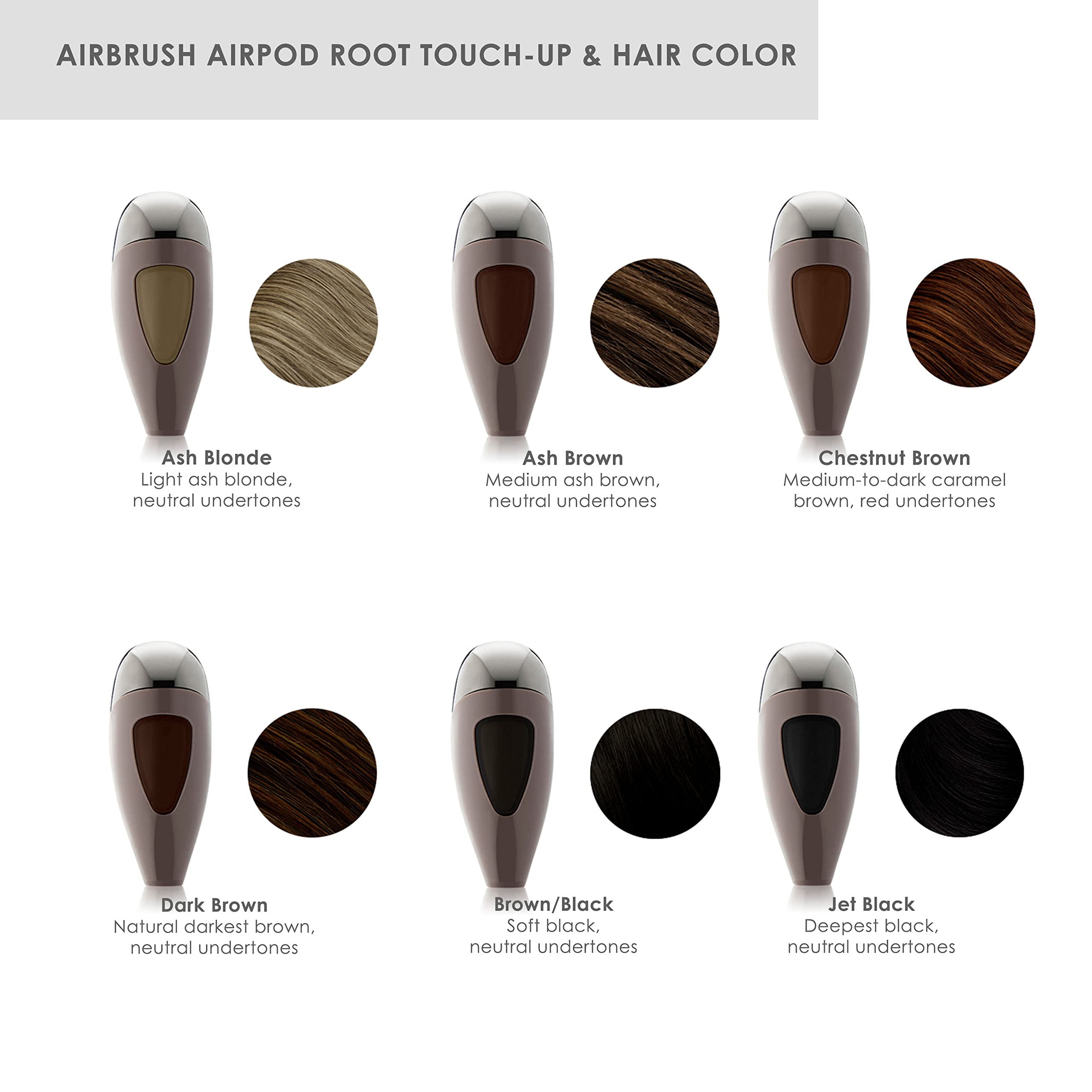 Foto 6 pulgar | Aerógrafo Temptu Root-touch Up & Hair Color, Marrón Dardo - Venta Internacional.