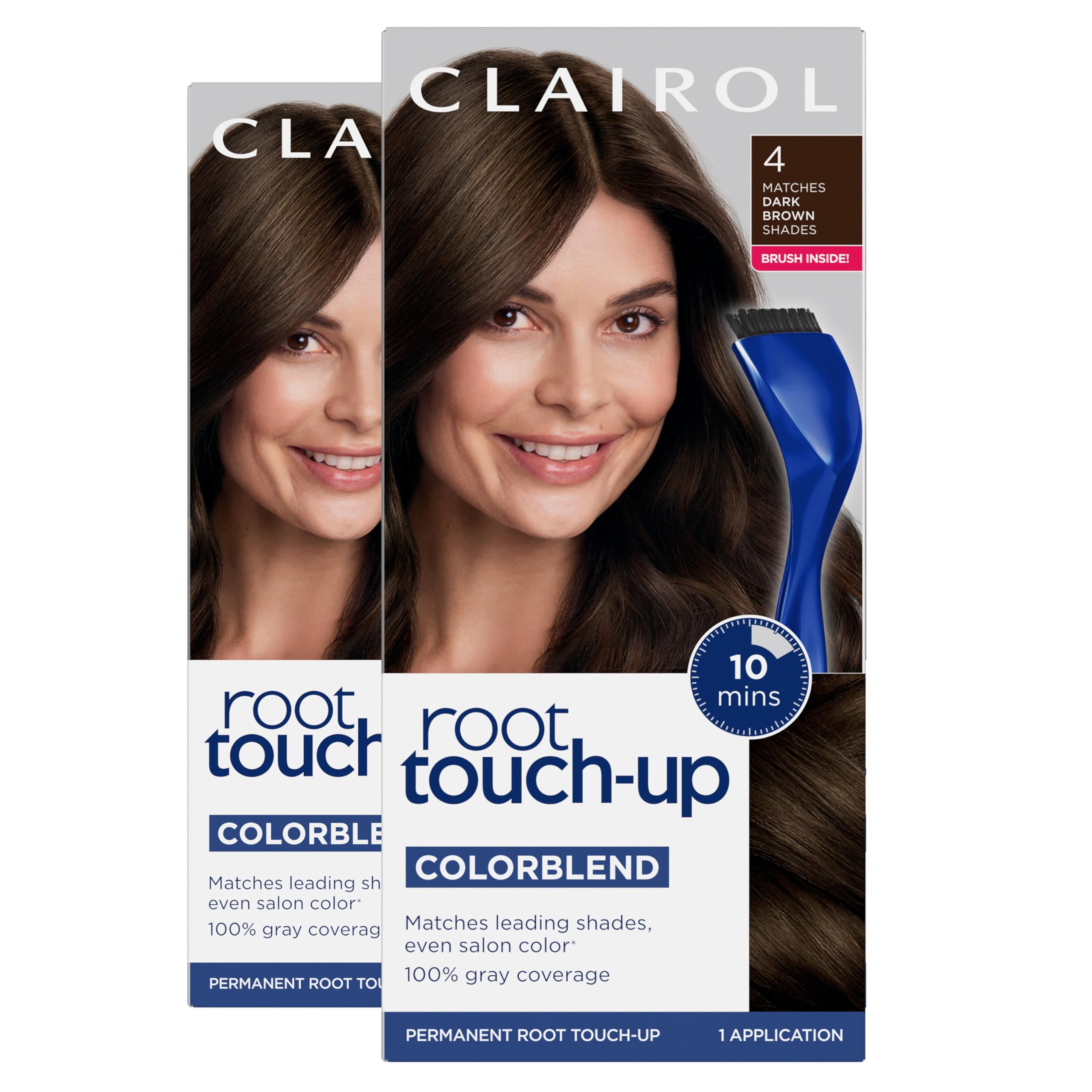 Foto 2 pulgar | Tinte Para El Cabello Clairol Root Touch-up Nice'n Easy 4 Dark Brown X2 - Venta Internacional.