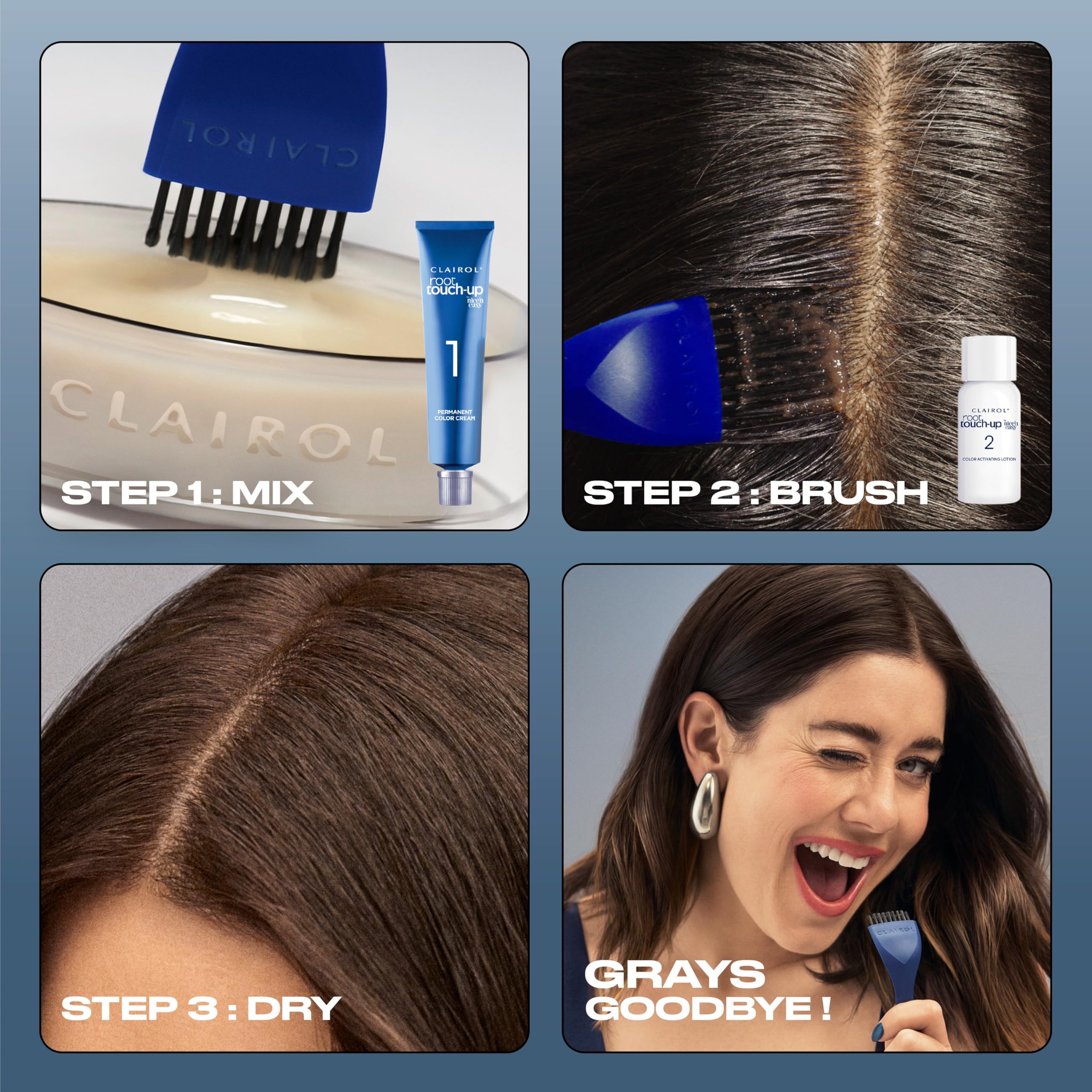 Foto 4 | Tinte Para El Cabello Clairol Root Touch-up Nice'n Easy 4 Dark Brown X2 - Venta Internacional.