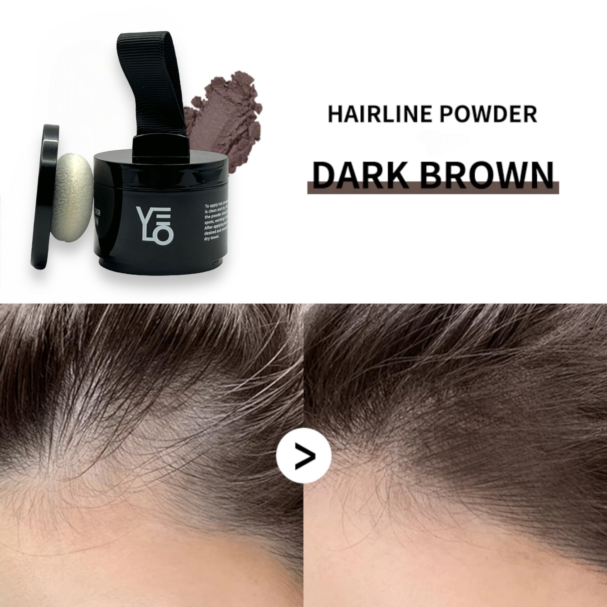 Foto 3 pulgar | Hairline Powder Velo Instant Conceal Para Cabello Fino, Castaño Oscuro - Venta Internacional.