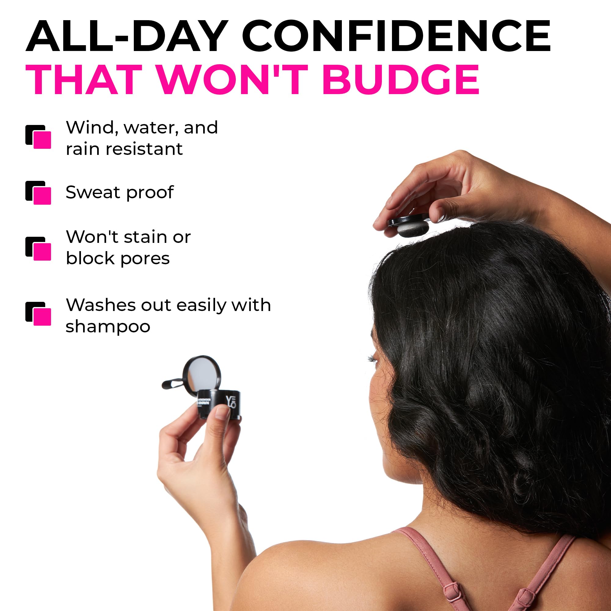 Foto 6 | Hairline Powder Velo Instant Conceal Para Cabello Fino, Castaño Oscuro - Venta Internacional.