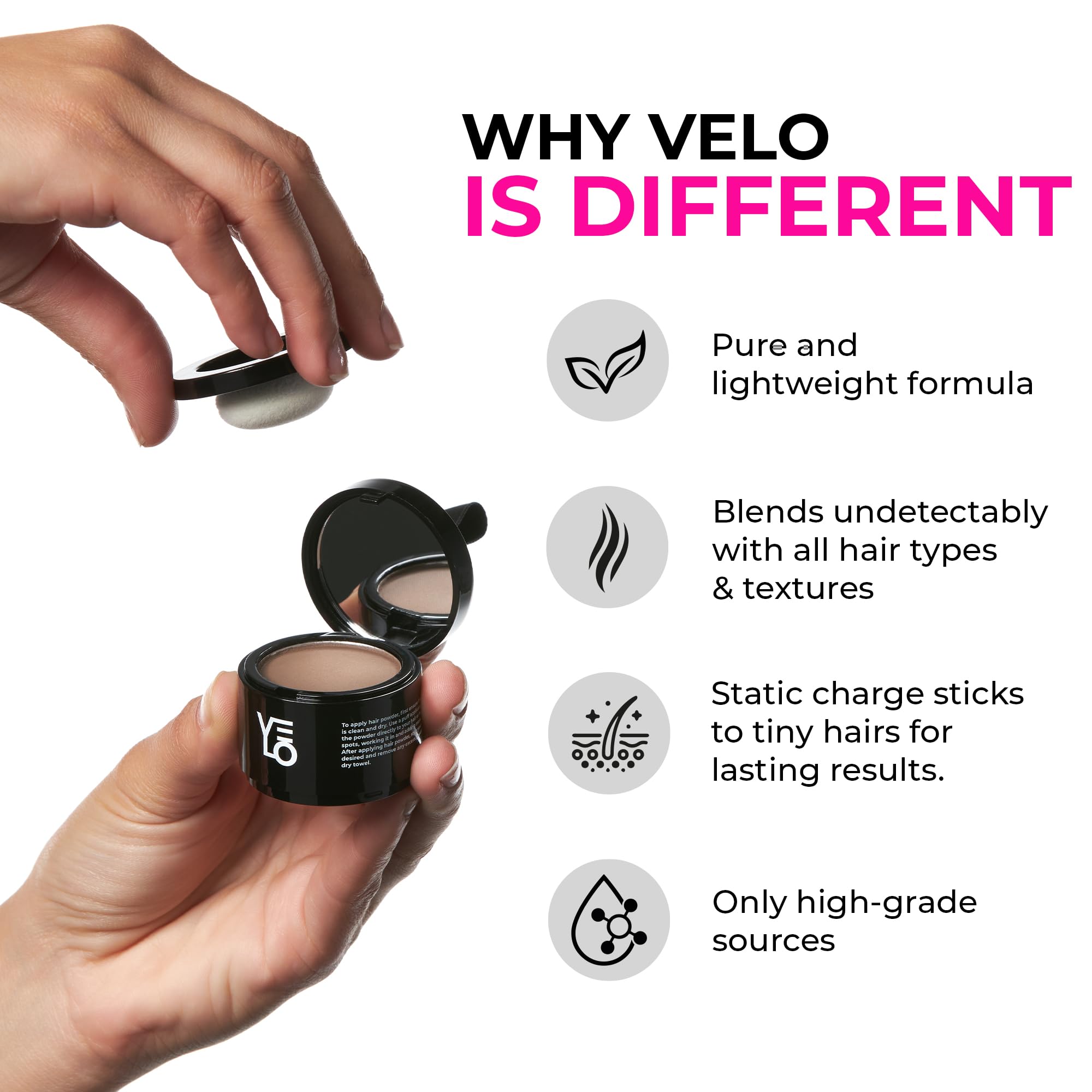 Foto 7 | Hairline Powder Velo Instant Conceal Para Cabello Fino, Castaño Oscuro - Venta Internacional.