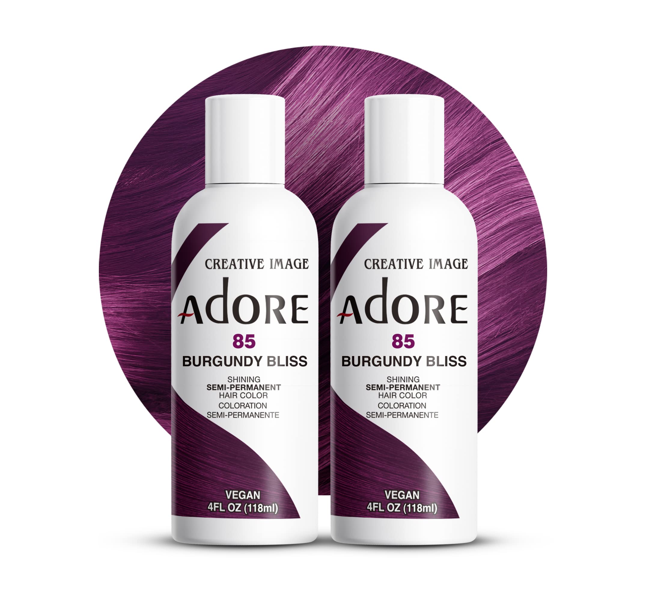 Foto 2 pulgar | Tinte Para El Cabello Adore Semipermanente, Vegano, Libre De Crueldad Animal, 120 Ml, 2 - Venta Internacional.