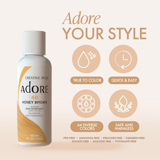 Foto 4 | Tinte Para El Cabello Adore Semipermanente, Vegano, Libre De Crueldad Animal, 120 Ml, 2 - Venta Internacional.