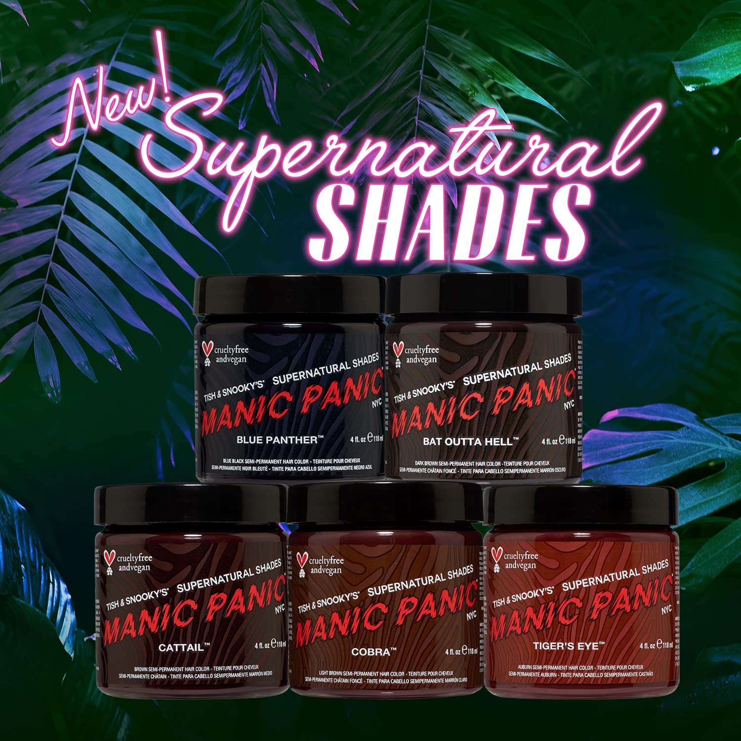 Foto 5 pulgar | Tinte Para El Cabello Manic Panic Supernatural Cobra Castaño Claro - Venta Internacional.