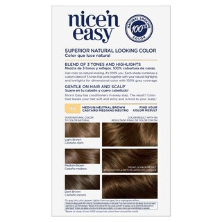 Foto 2 | Tinte para Cabello Clairol Nice'n Easy 5N Marrón Neutro Medio 3 Piezas - Venta Internacional