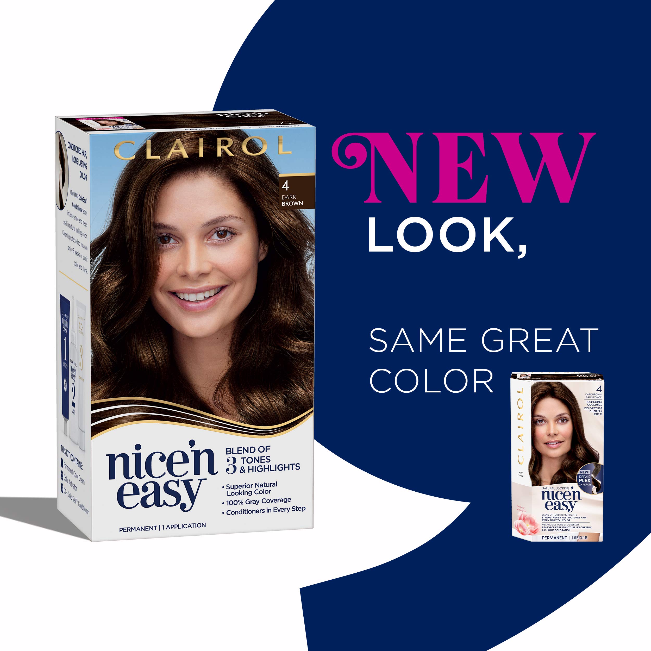 Foto 5 pulgar | Tinte para Cabello Clairol Nice'n Easy 5N Marrón Neutro Medio 3 Piezas -  Venta Internacional