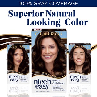Foto 7 | Tinte para Cabello Clairol Nice'n Easy 5N Marrón Neutro Medio 3 Piezas - Venta Internacional
