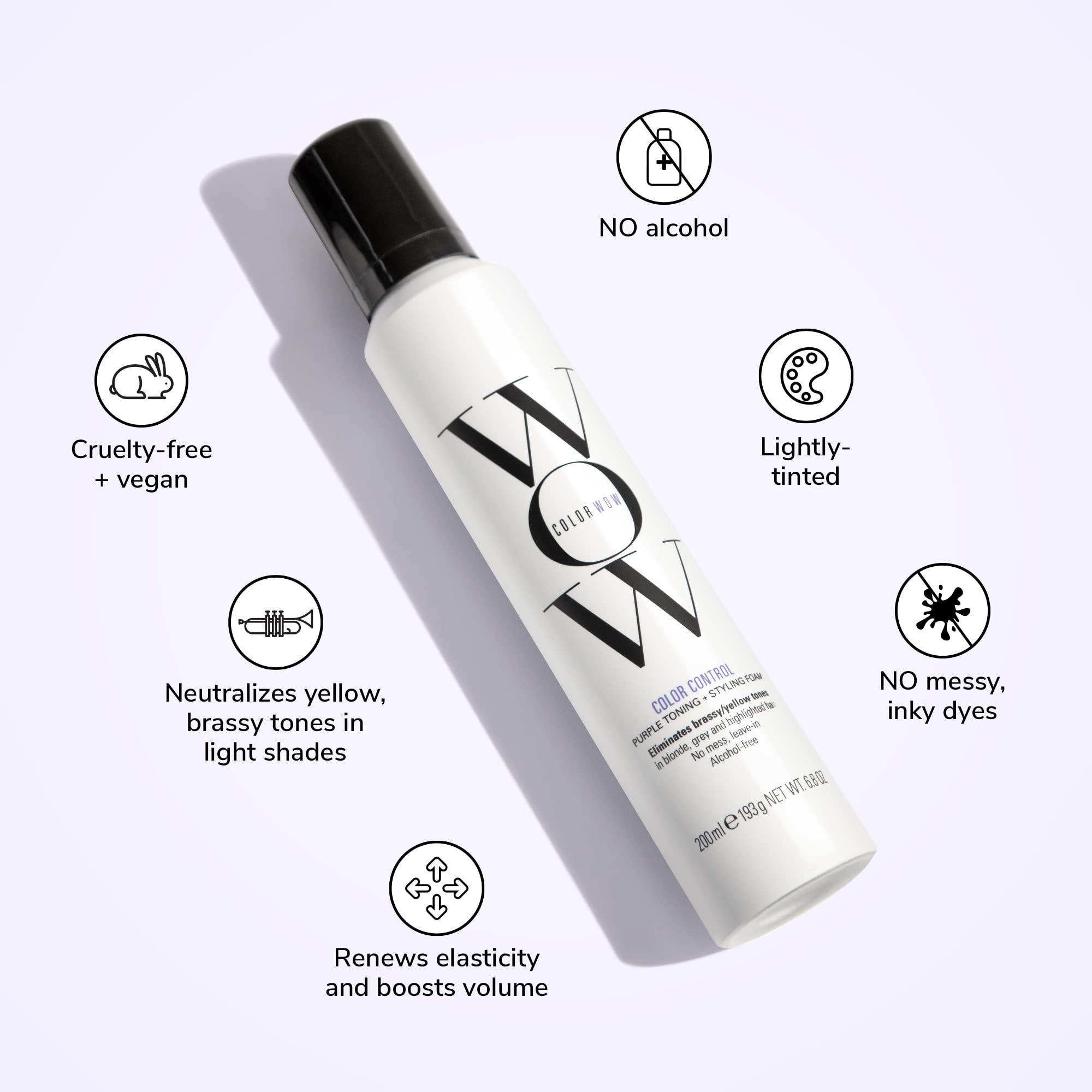 Foto 5 | Espuma Tonificante Color Wow Color Control Purple para Cabello Rubio - Venta Internacional