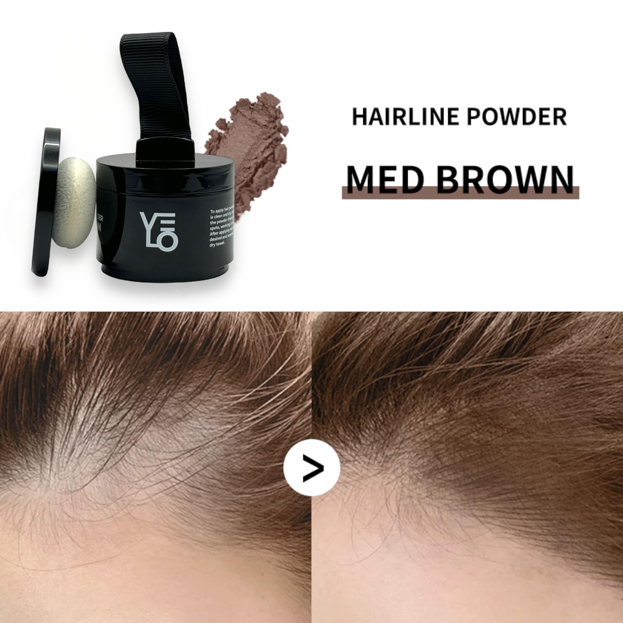Foto 3 pulgar | Hairline Powder Velo Root Touch Up Marrón Medio - Venta Internacional