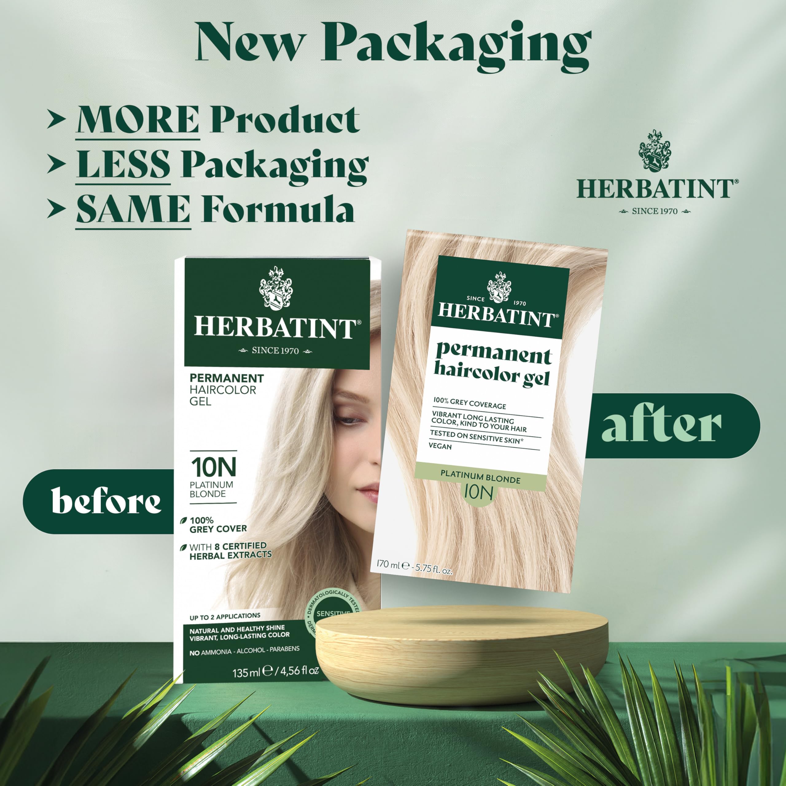 Foto 3 pulgar | Tinte para el Cabello Herbatint 10n Platinum Blonde 170 ml Sin Amoniaco Vegano - Venta Internacional