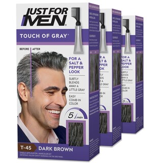 Foto 1 | Kit de Coloración de Cabello Solo para Hombres Touch Of Grey Dark Brown T-45 - Venta Internacional