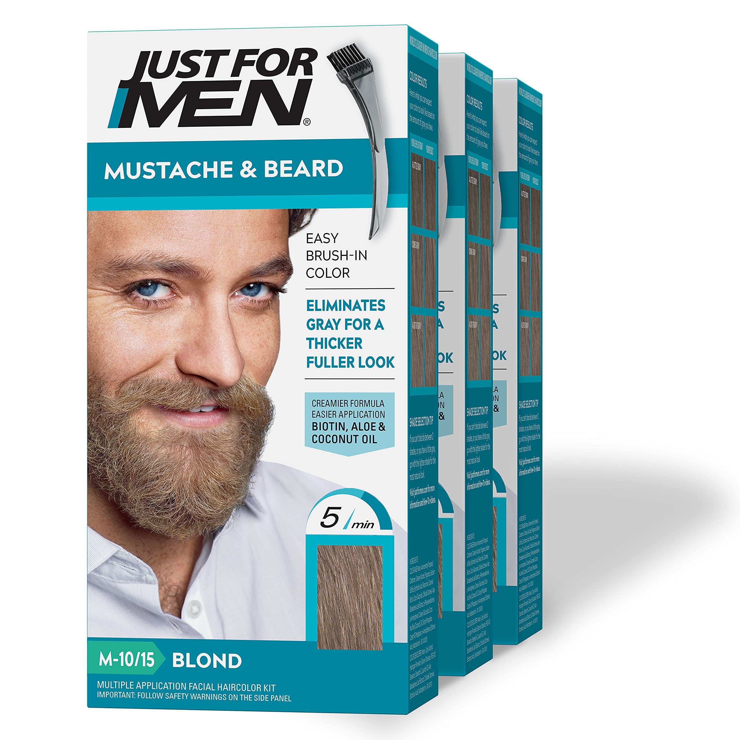 Tinte Para Barba, Solo Para Hombre, Bigote Y Barba, Rubio, M-10/15 X3 - Venta Internacional.