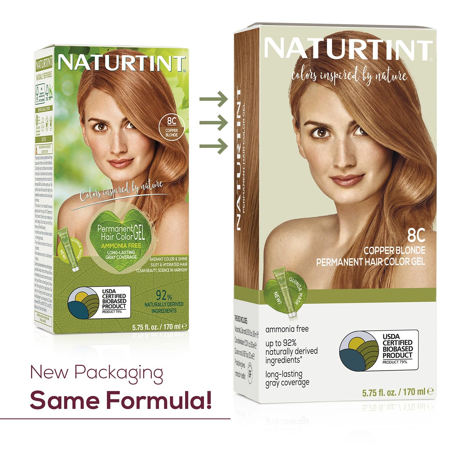 Foto 2 | Tinte De Pelo Naturtint 8c, Rubio Cobrizo, Permanente, Vegano - Venta Internacional.