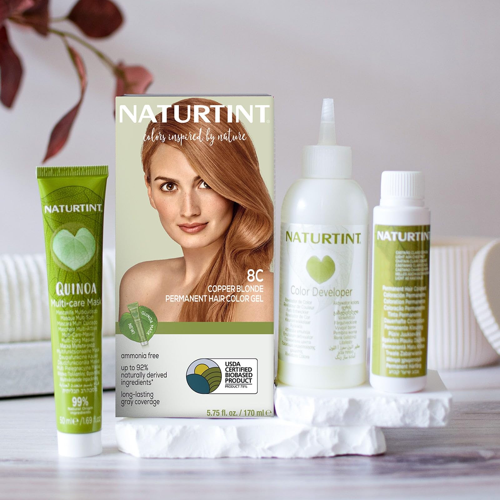 Foto 6 | Tinte De Pelo Naturtint 8c, Rubio Cobrizo, Permanente, Vegano - Venta Internacional.